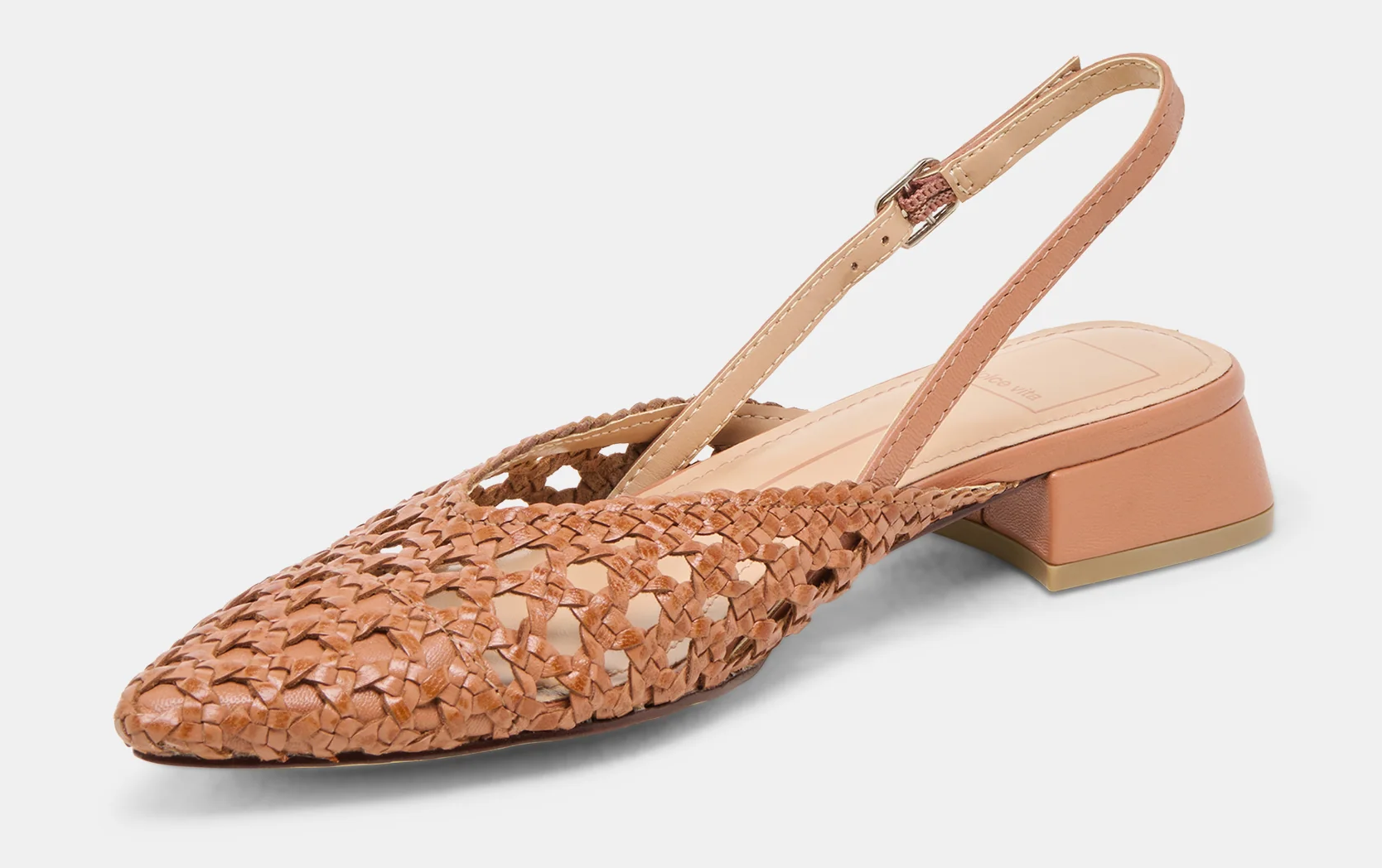 Women's Dolce Vita Birdie Slingback Mule – Woven Leather Summer Flat Dolce Vita