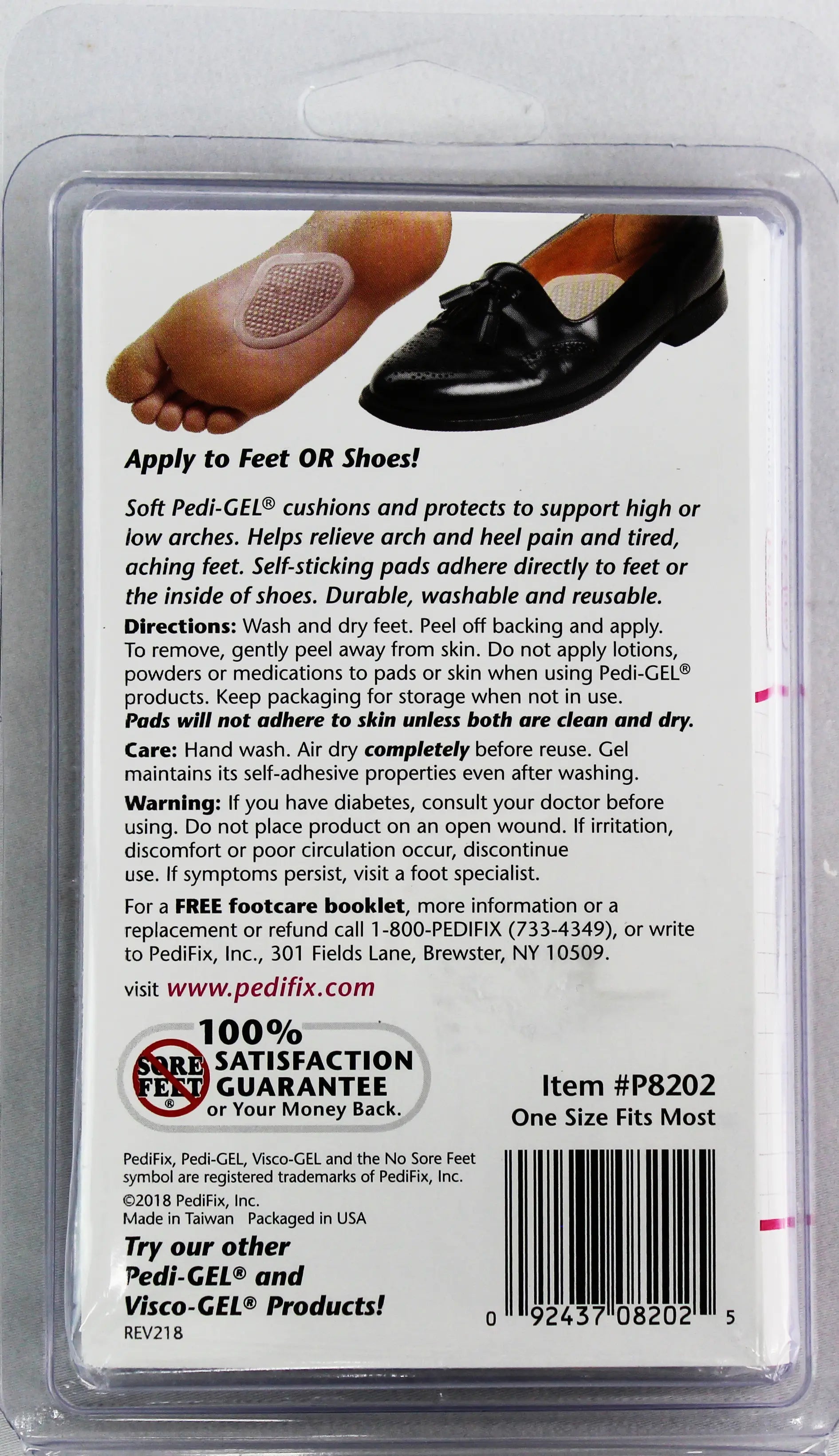 PediFix Pedi-GEL Arch Pads – Cushioning Support for Aching Arches PEDIFIX