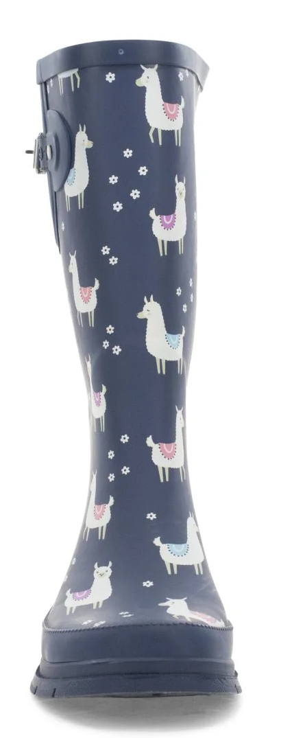 Women’s Western Chief Llama-Rama Tall Rain Boots – Playful Style with Waterproof Protection