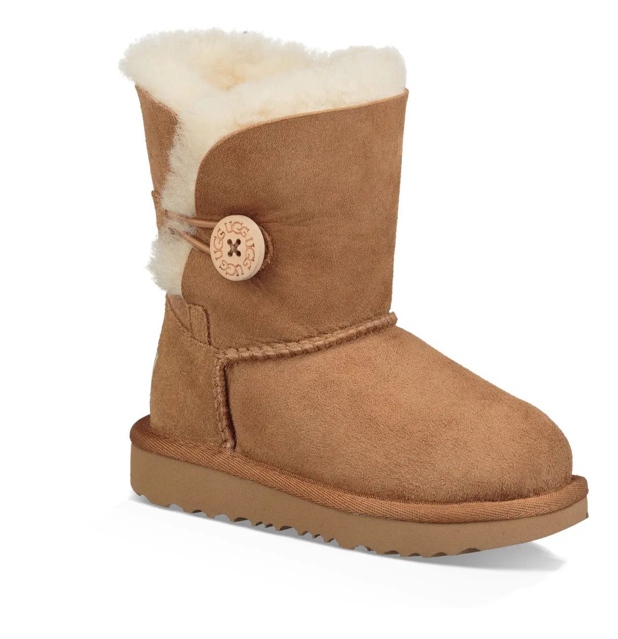 Toddler’s UGG Bailey Button II – Cozy Sheepskin Boot with Versatile Style CHESTNUT-12 UGG
