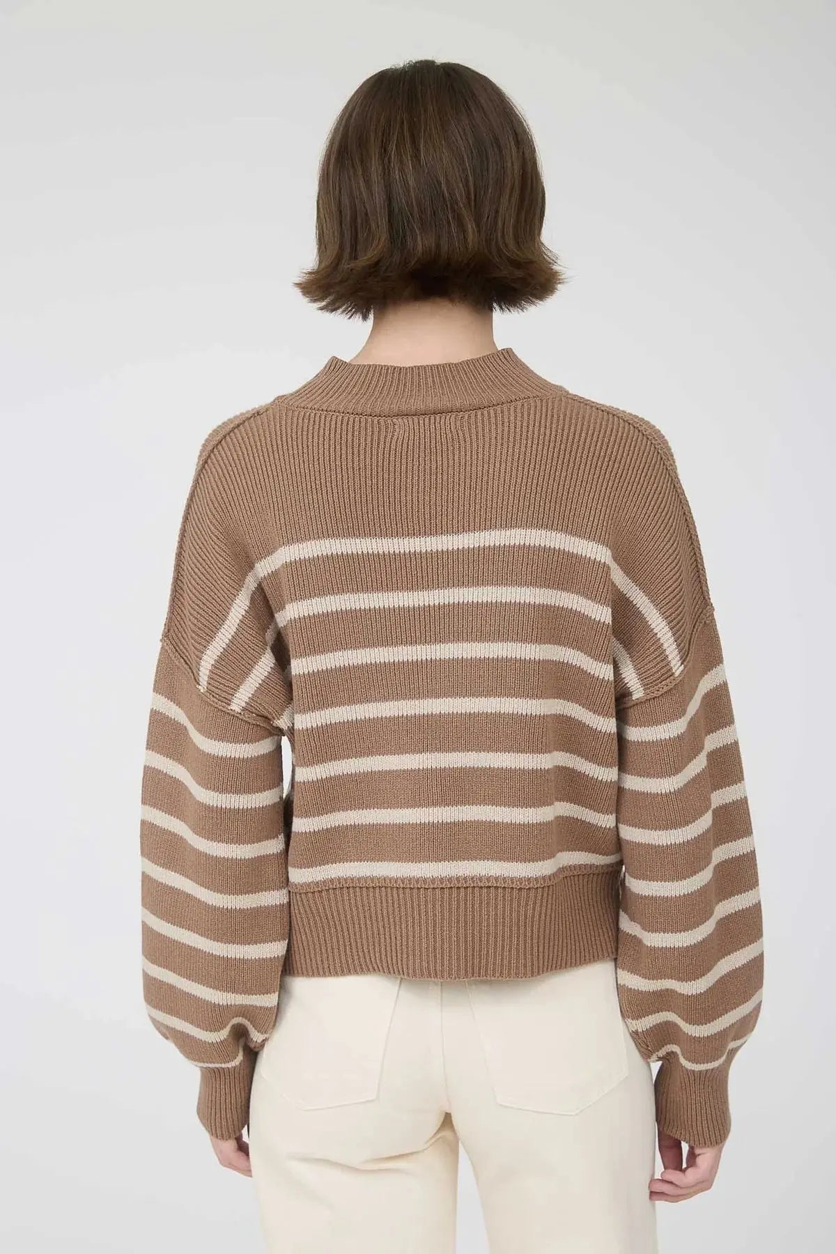 Blu Pepper Sail With Me Sweater – Cozy Striped Mock Neck Knit BLU PEPPER