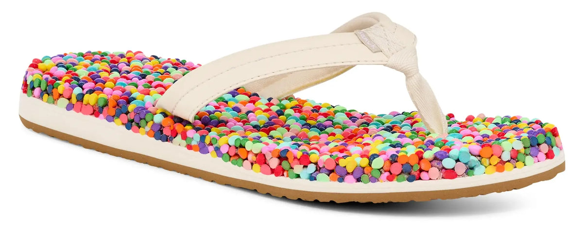 Women's Sanuk Bubblecush Sandals – Beach Fun Cushion Flip Flops SANUK