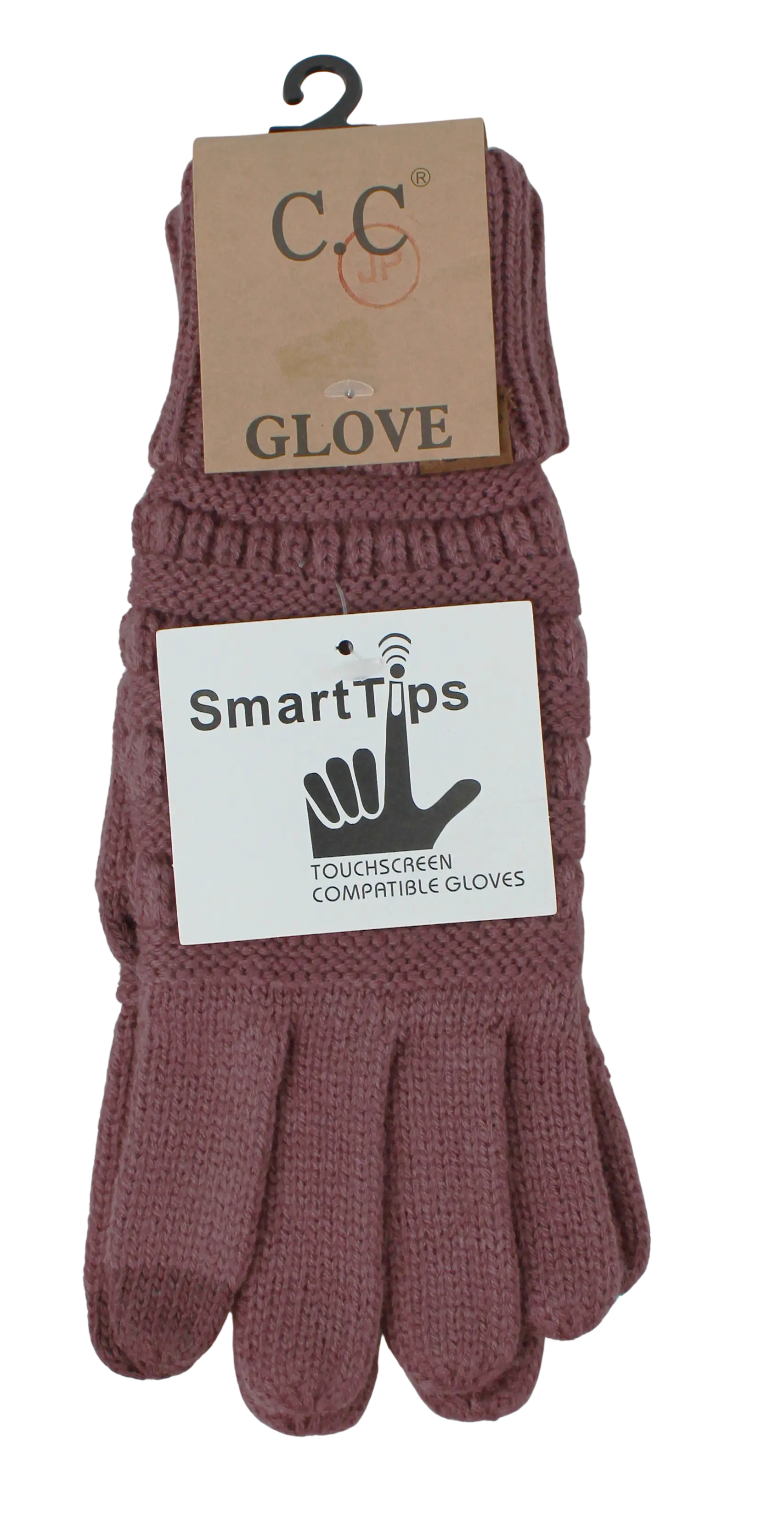 Women’s CC Knit Smart Tip Gloves – Cozy & Touchscreen-Friendly  EA / COCO BERRY  CHEVEUX CORP.
