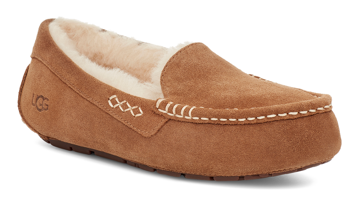 Women's UGG Ansley – Classic Suede Moccasin with Wool Lining CHESTNUT / 11 UGG