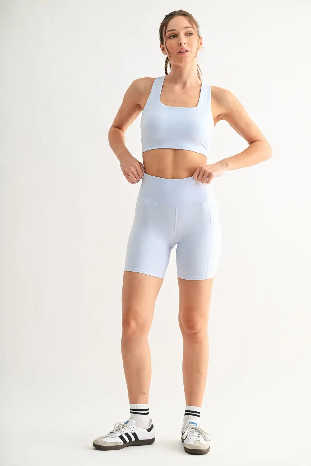Mono B Venice Cloud Light Square Neck Sports Bra – Buttery Soft Support MONO B