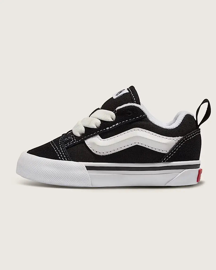 Toddler's Knu Skool Elastic Lace BLACK-TRUE-WHITE-10 VANS