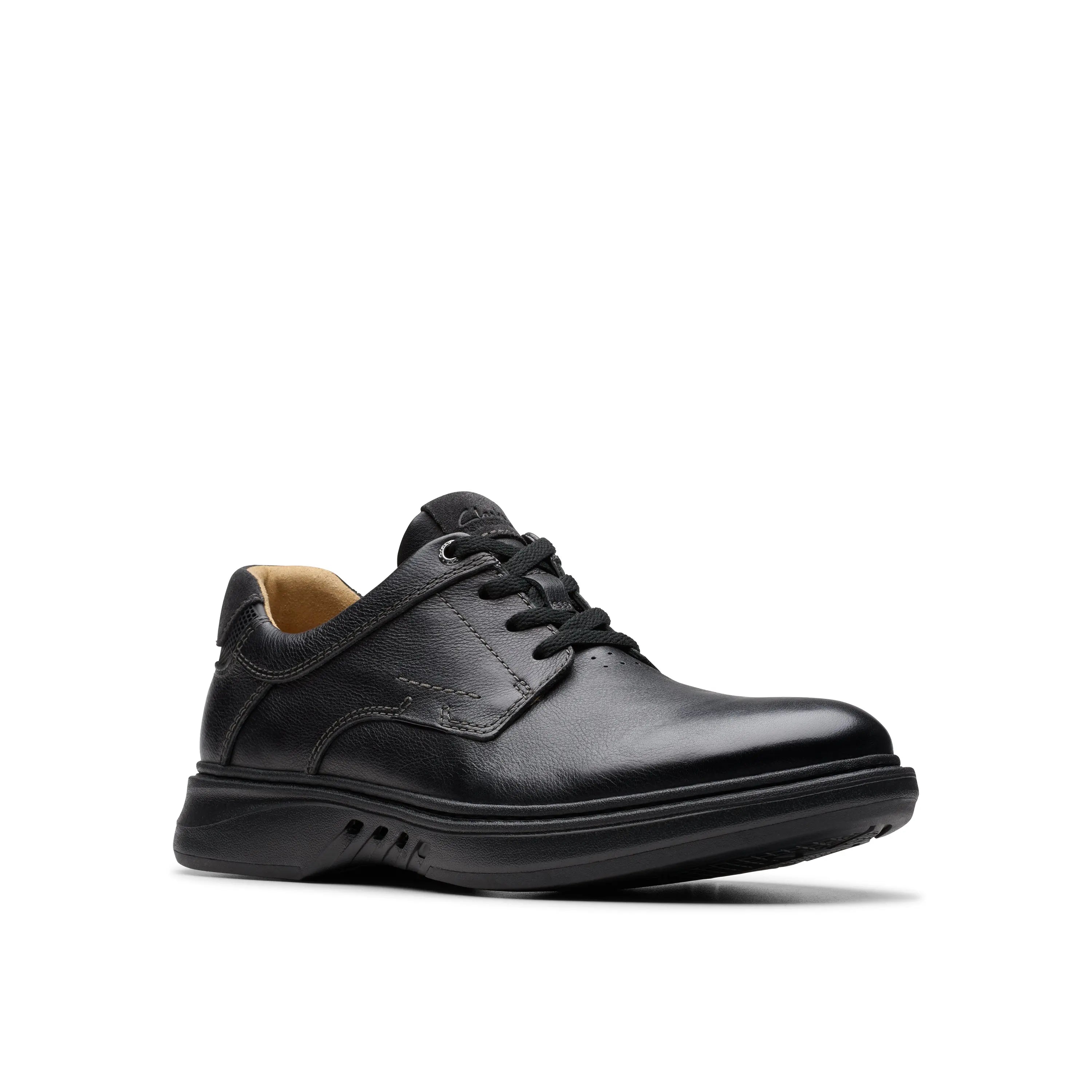 Men's Un Briley Pace BLACK-LEATHER-M-13 CLARKS