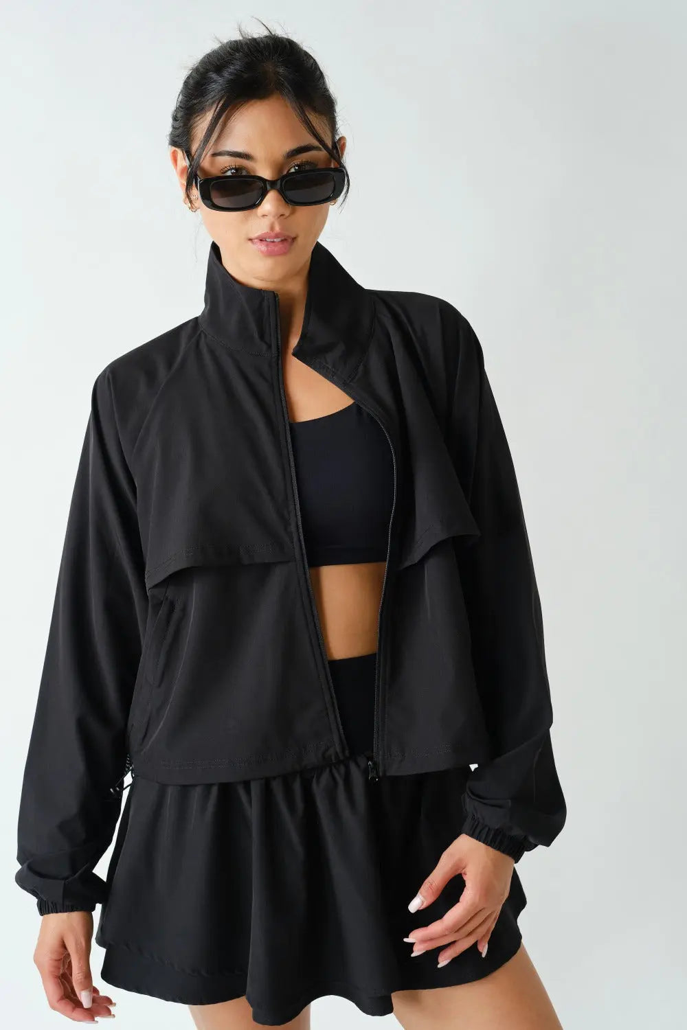 Mono B Swift Move Windbreaker – Mock Neck Training Jacket MONO B