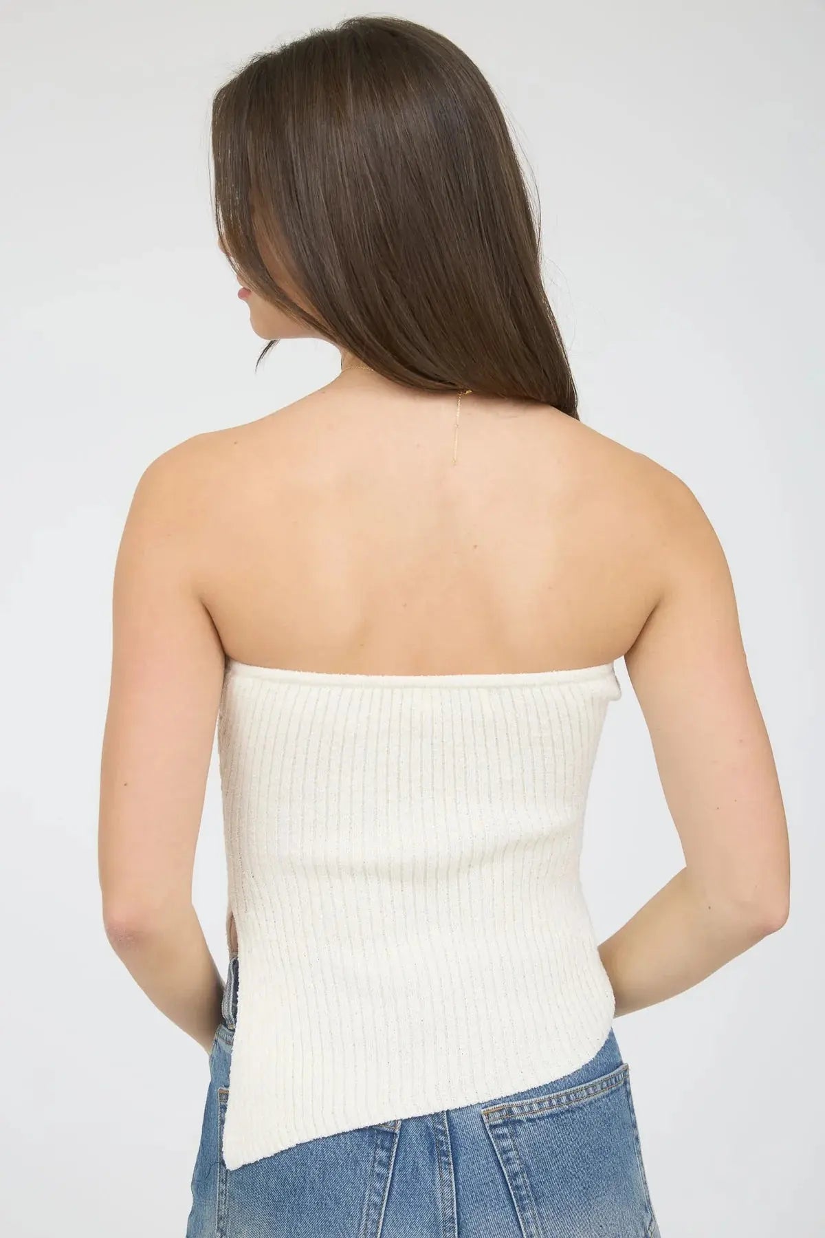 Blu Pepper On Vacation Top – Chic Strapless Knit Top BLU PEPPER