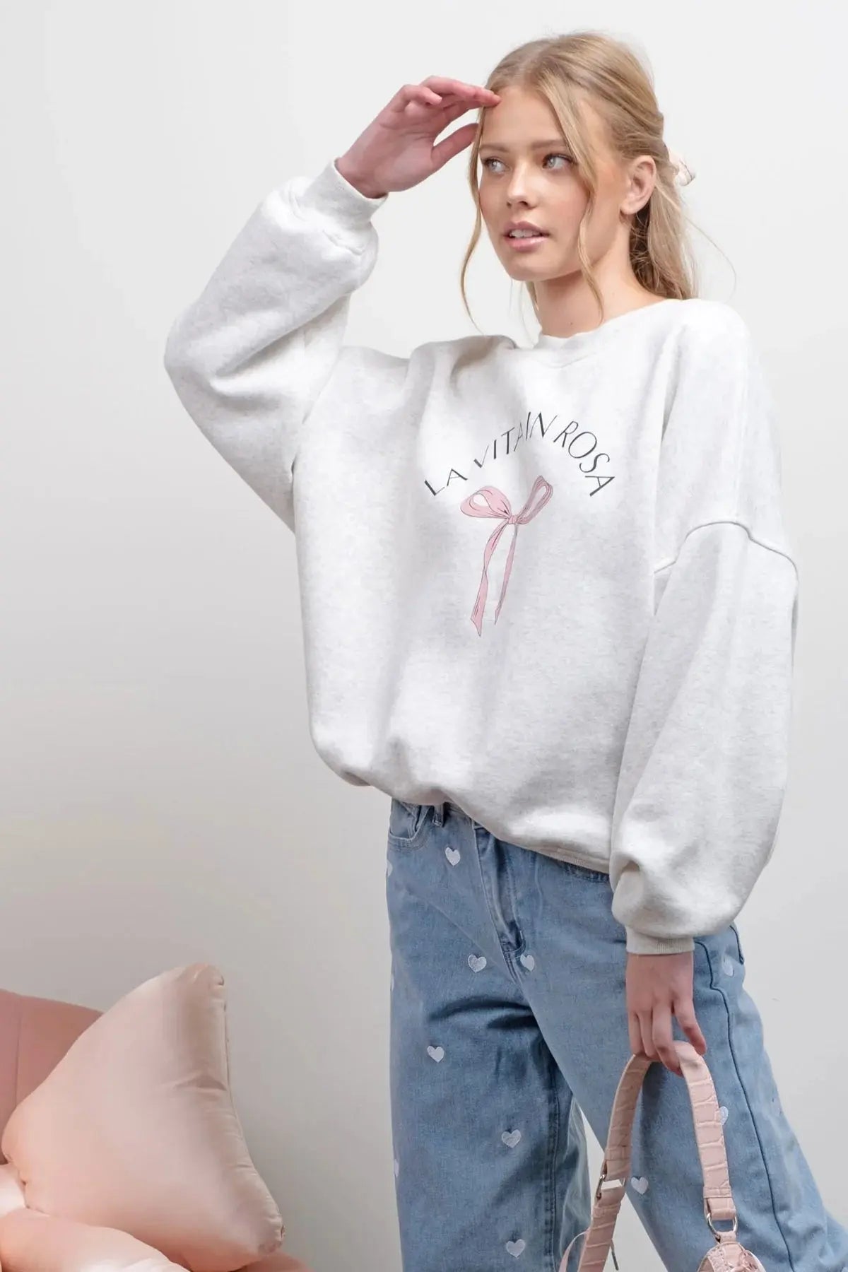Life in Pink Crew Neck BLU PEPPER