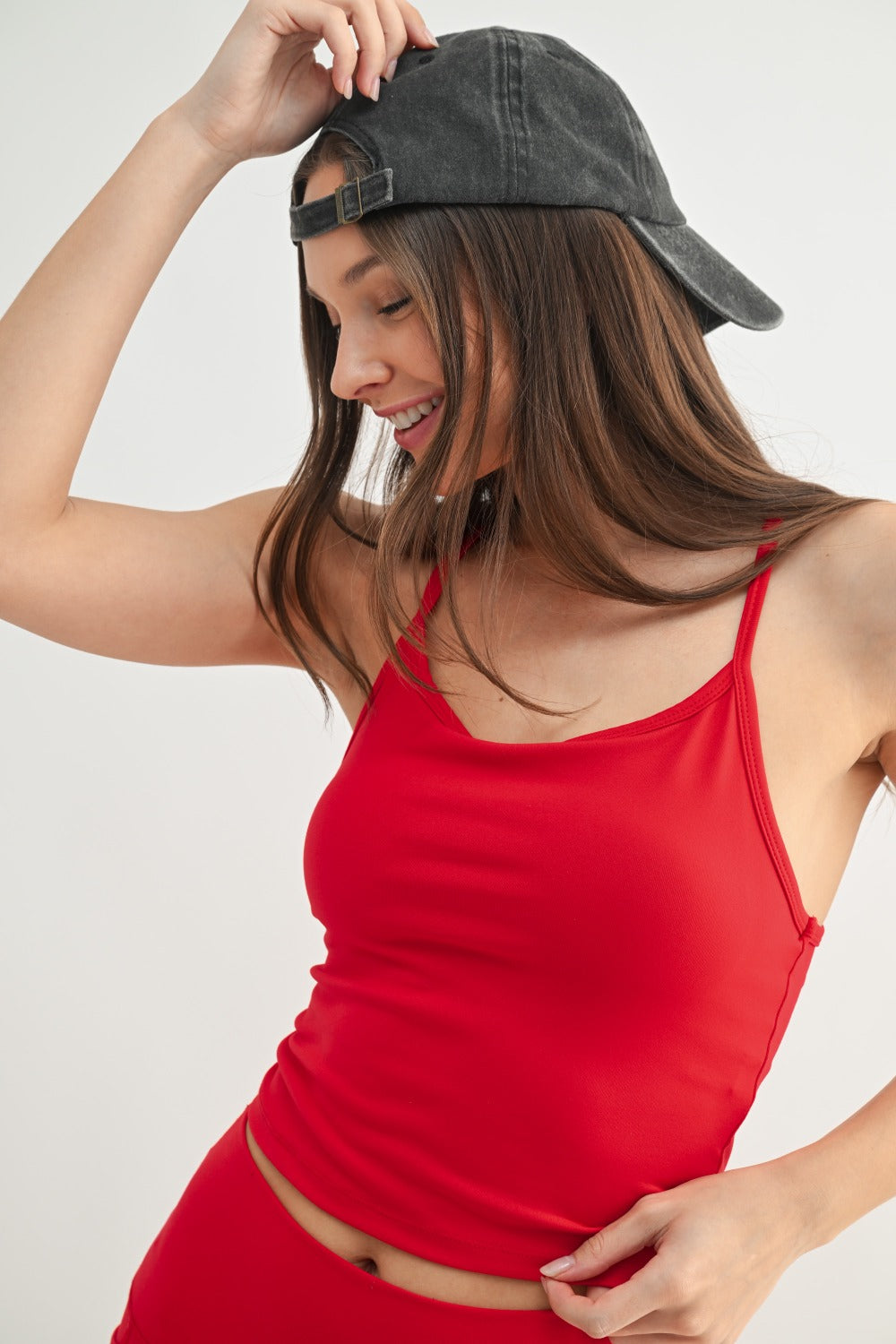 Mono B Spaghetti Strap Active Tank Top – Supportive, Stretchy & Stylish