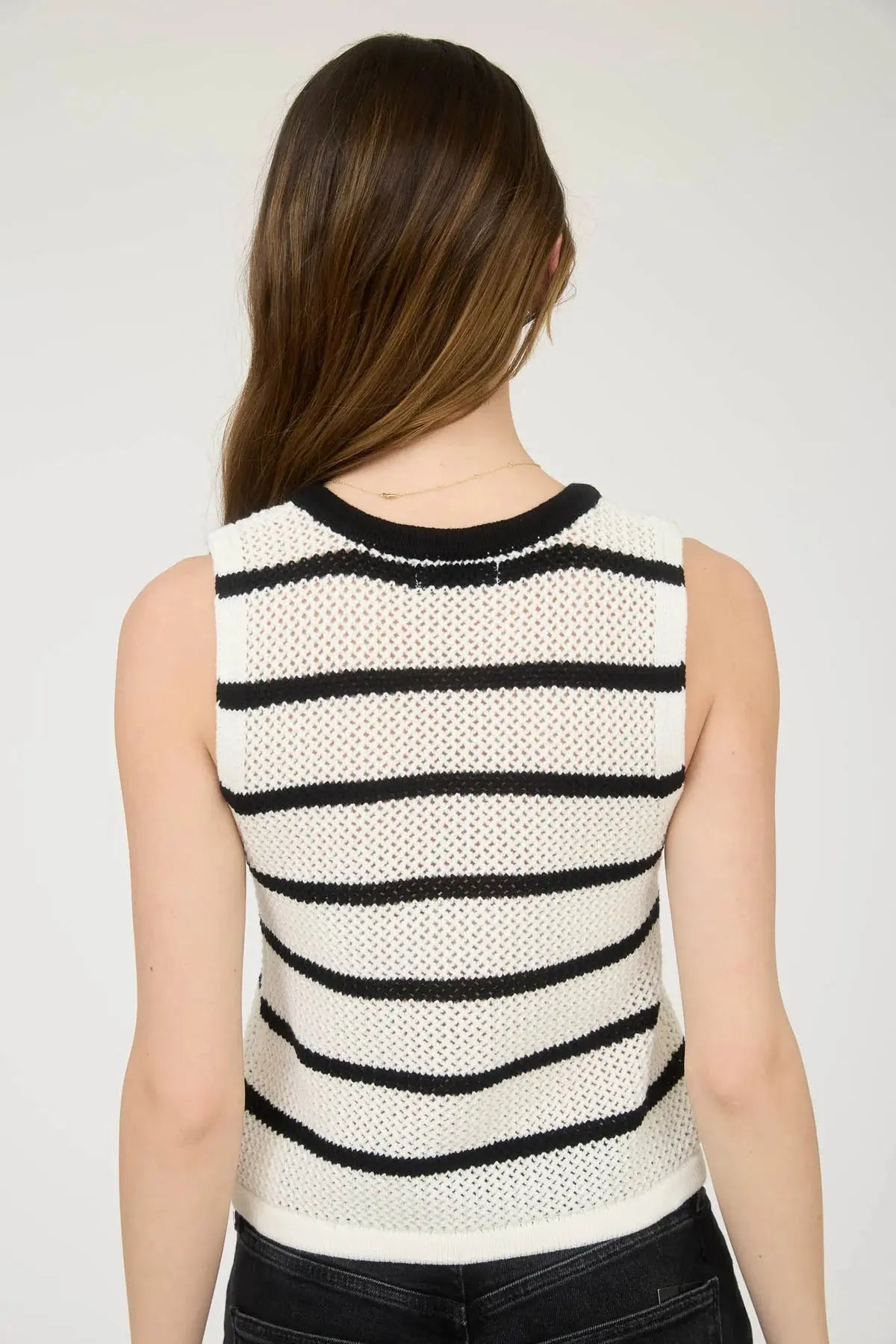 Blu Pepper Sailing Ashore Vest – Nautical Stripe Knit Layer BLU PEPPER