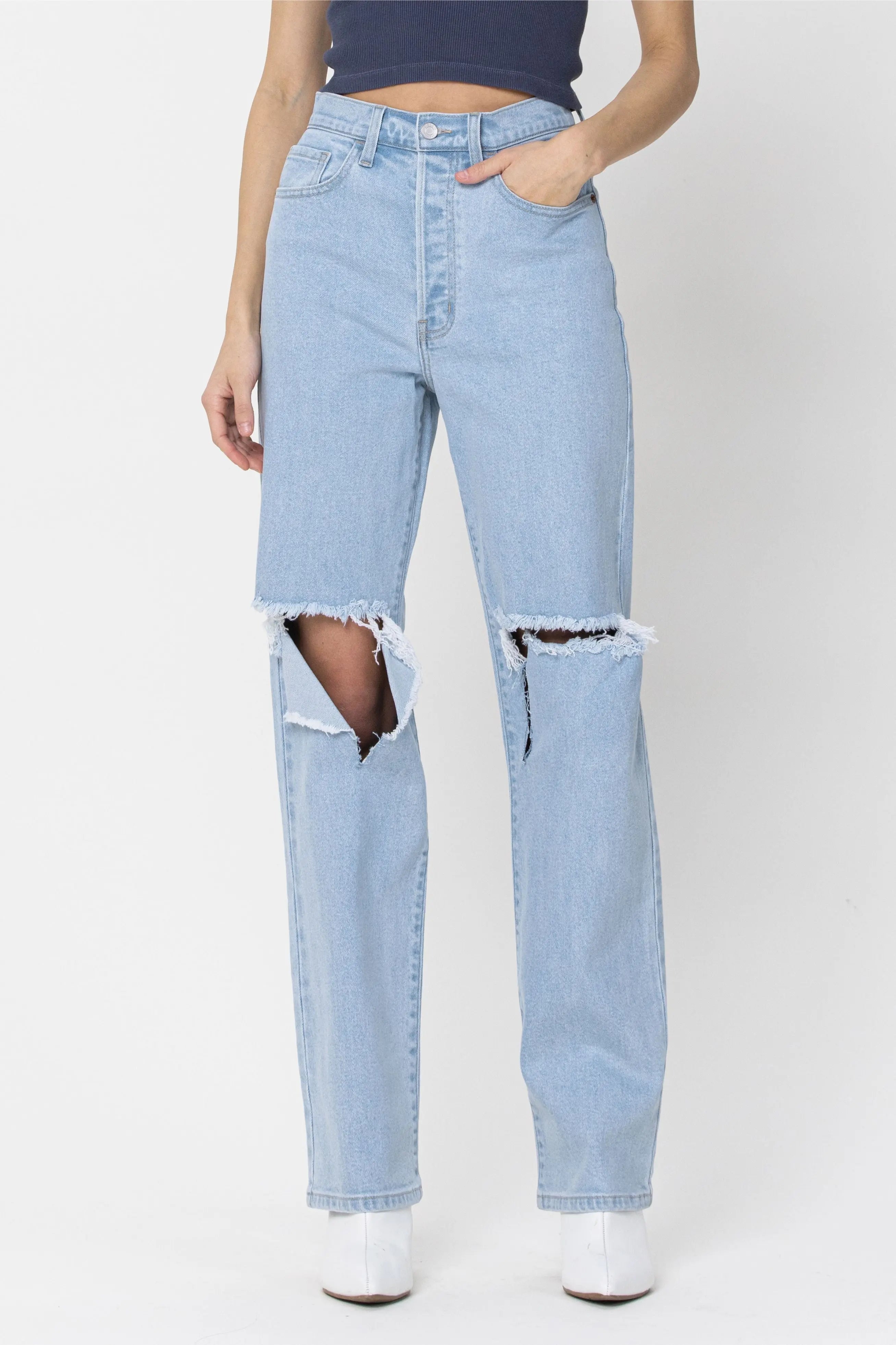 Cello Jeans Super High Rise Destroy Dad Jean – Effortlessly Cool, Comfortably Chic