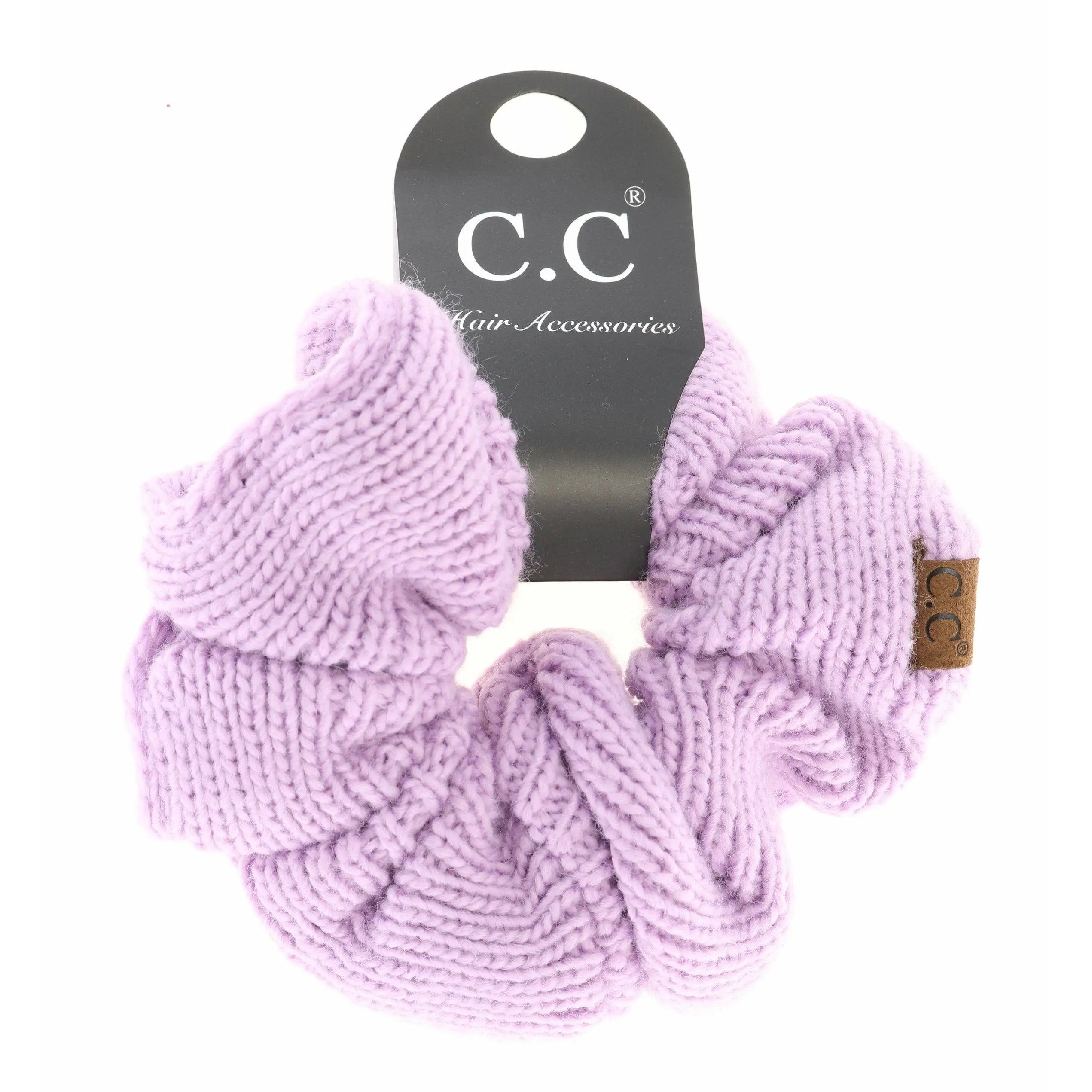 Women’s Solid Knit Ponytail CC Scrunchie – Soft & Stylish Hair Accessory
