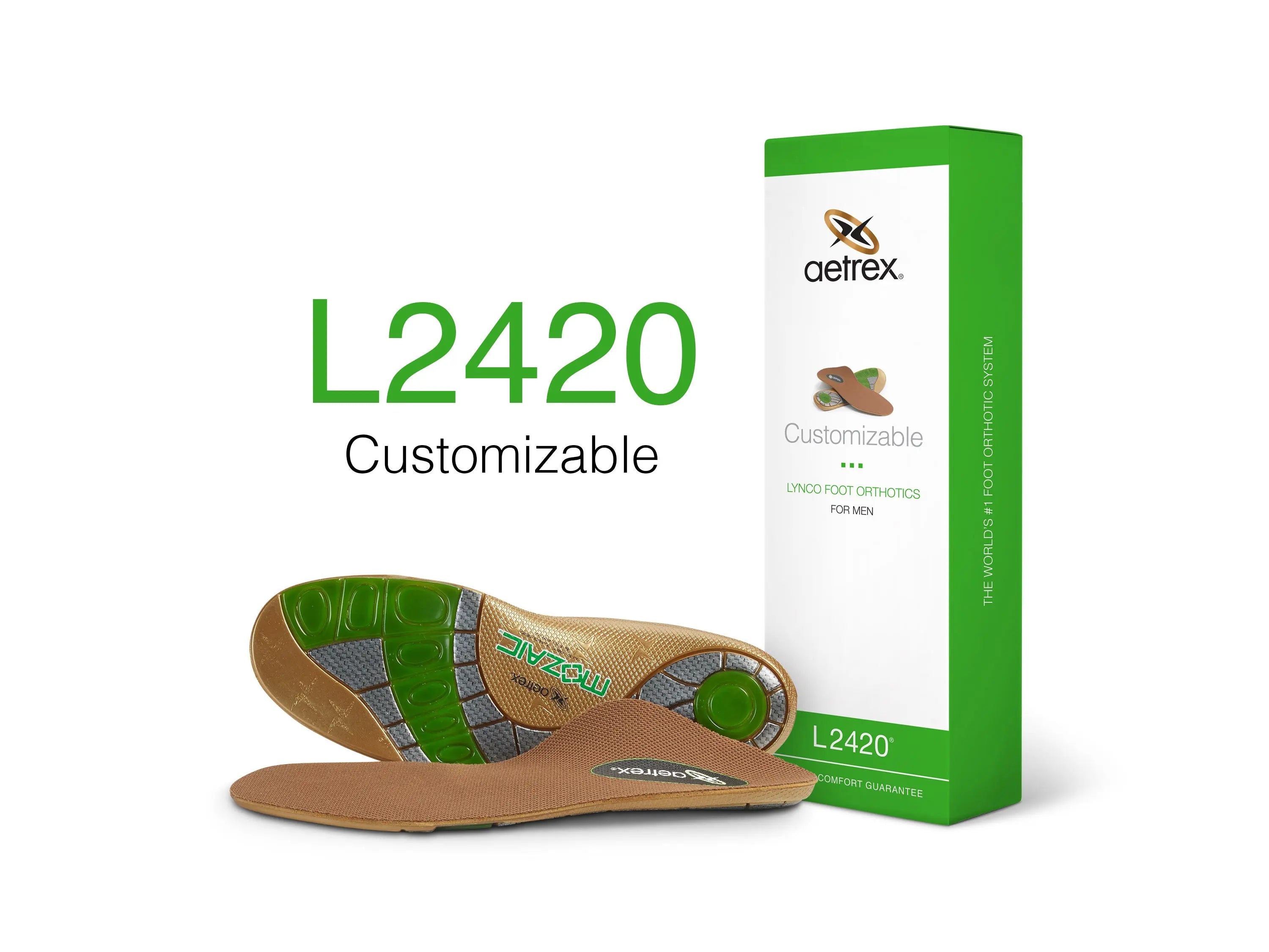 Men’s Aetrex Lynco L2420 – Orthotic Support for Low Arches & Over-Pronation