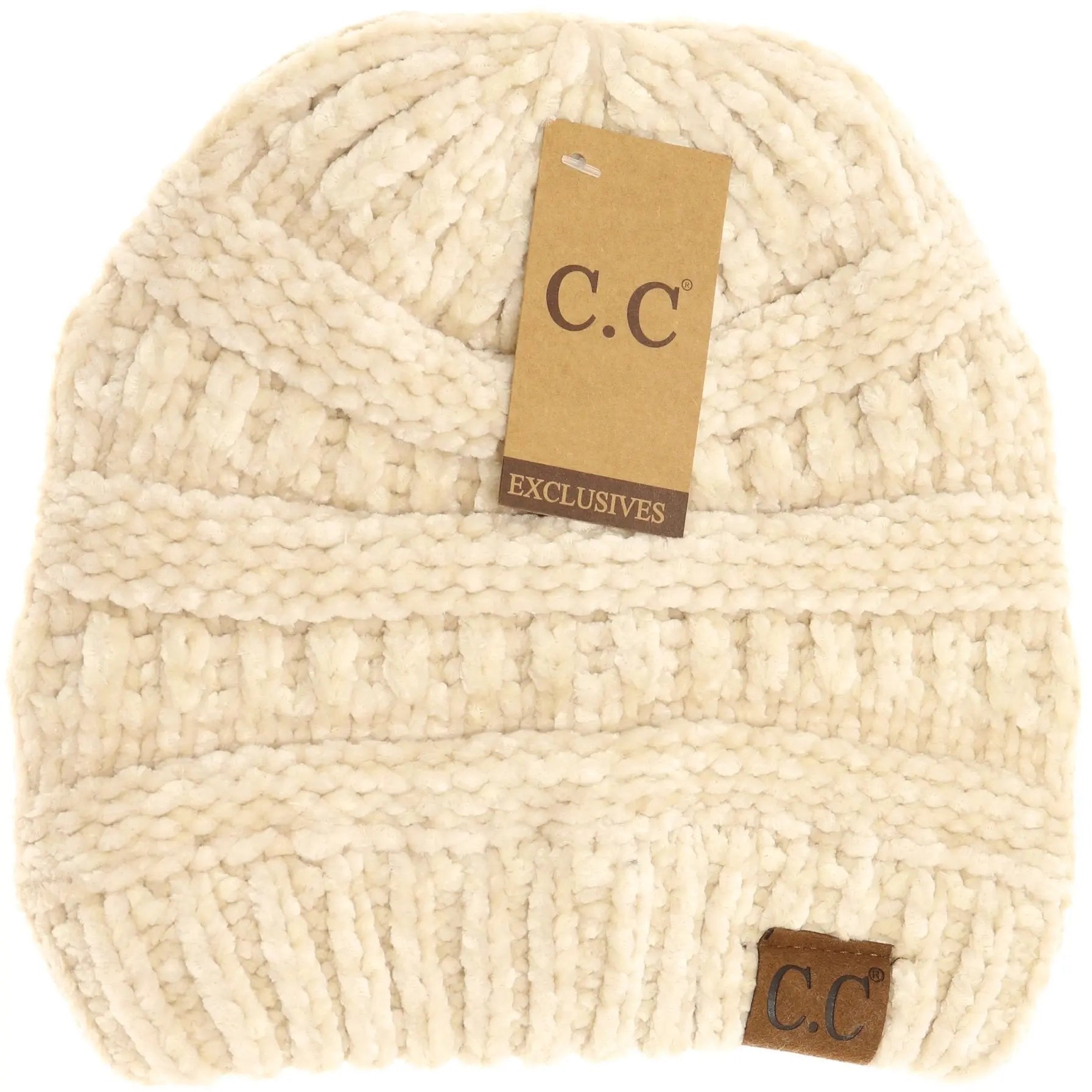 Women’s Classic Chenille CC Beanie – Ultra-Soft & Cozy Knit Hat