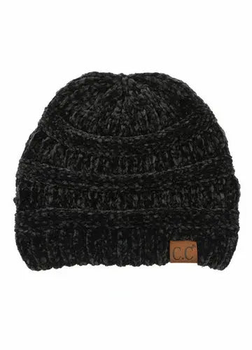Women’s Classic Chenille CC Beanie – Ultra-Soft & Cozy Knit Hat