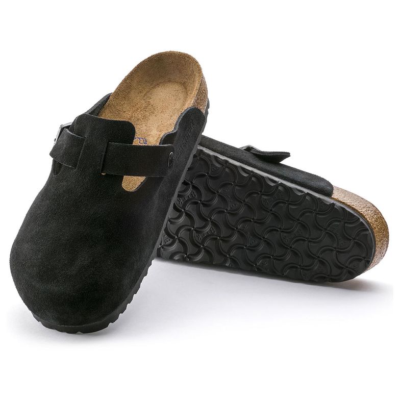 Birkenstock Men's Boston Soft Footbed Suede | Joy-Per's Shoes Black Suede / R / 44