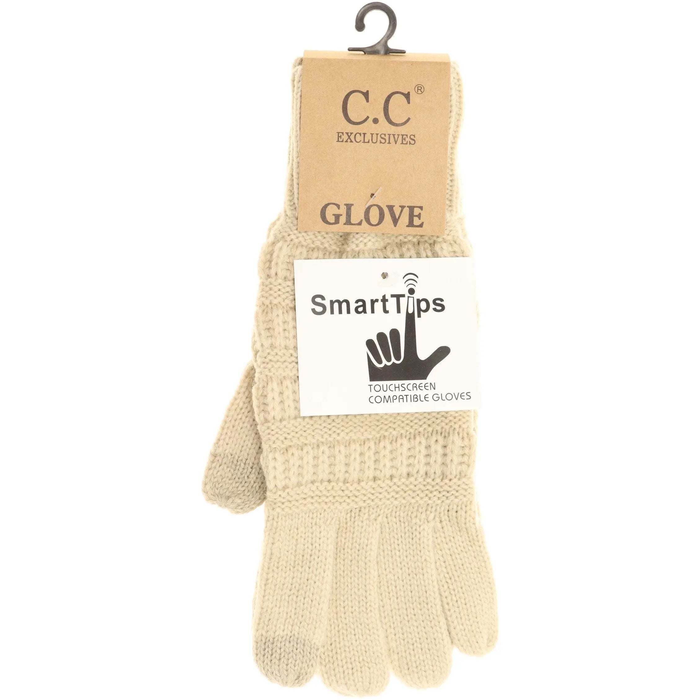 Women’s CC Knit Smart Tip Gloves – Cozy & Touchscreen-Friendly