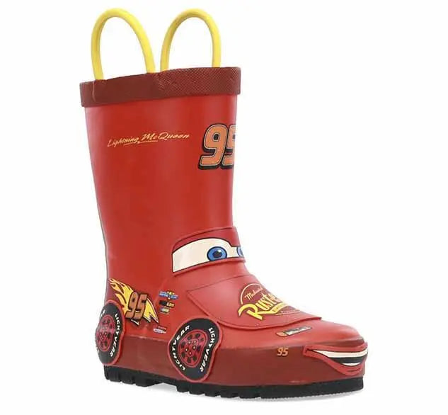 Kids’ Lightning McQueen Rain Boots – Waterproof & Race-Ready