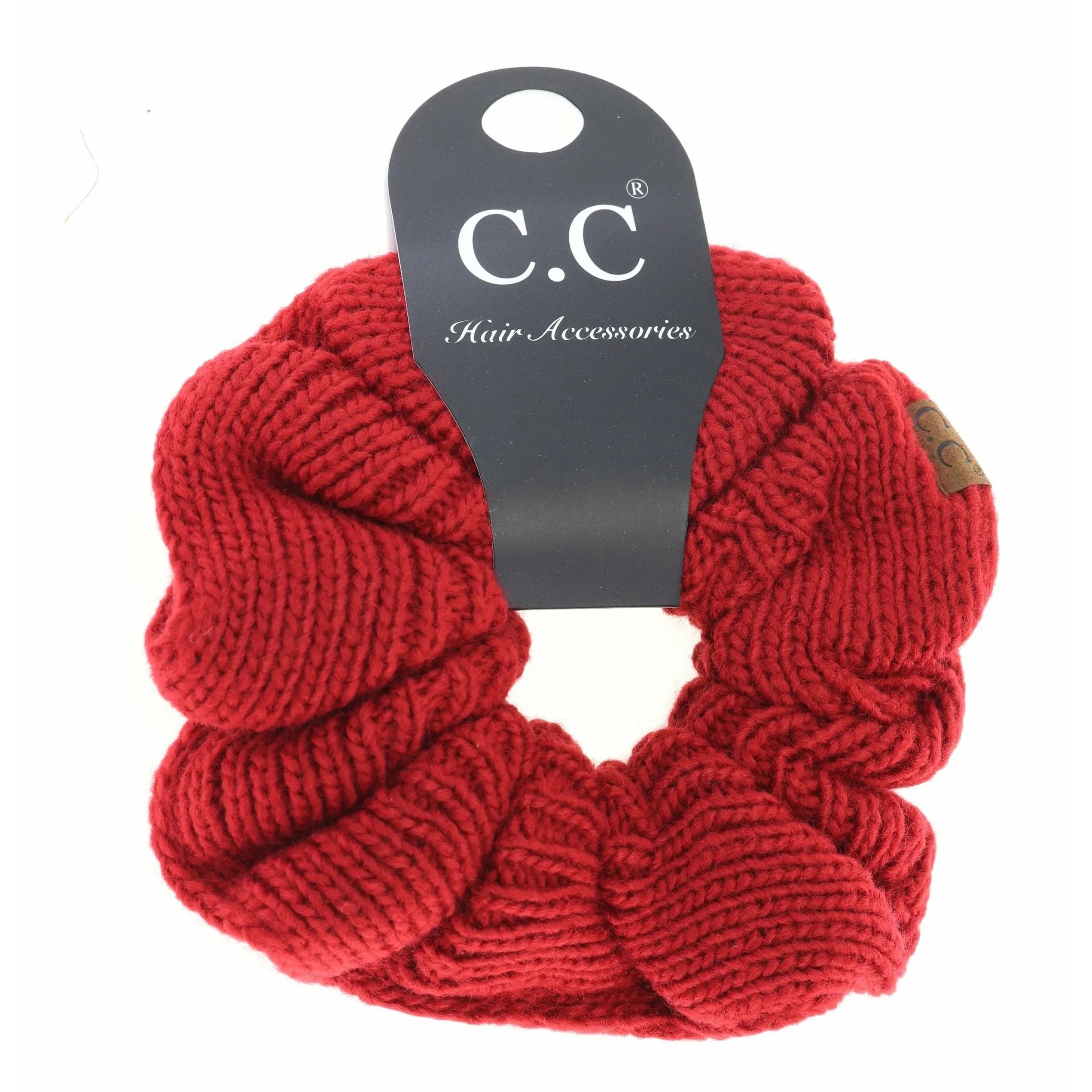 Women’s Solid Knit Ponytail CC Scrunchie – Soft & Stylish Hair Accessory