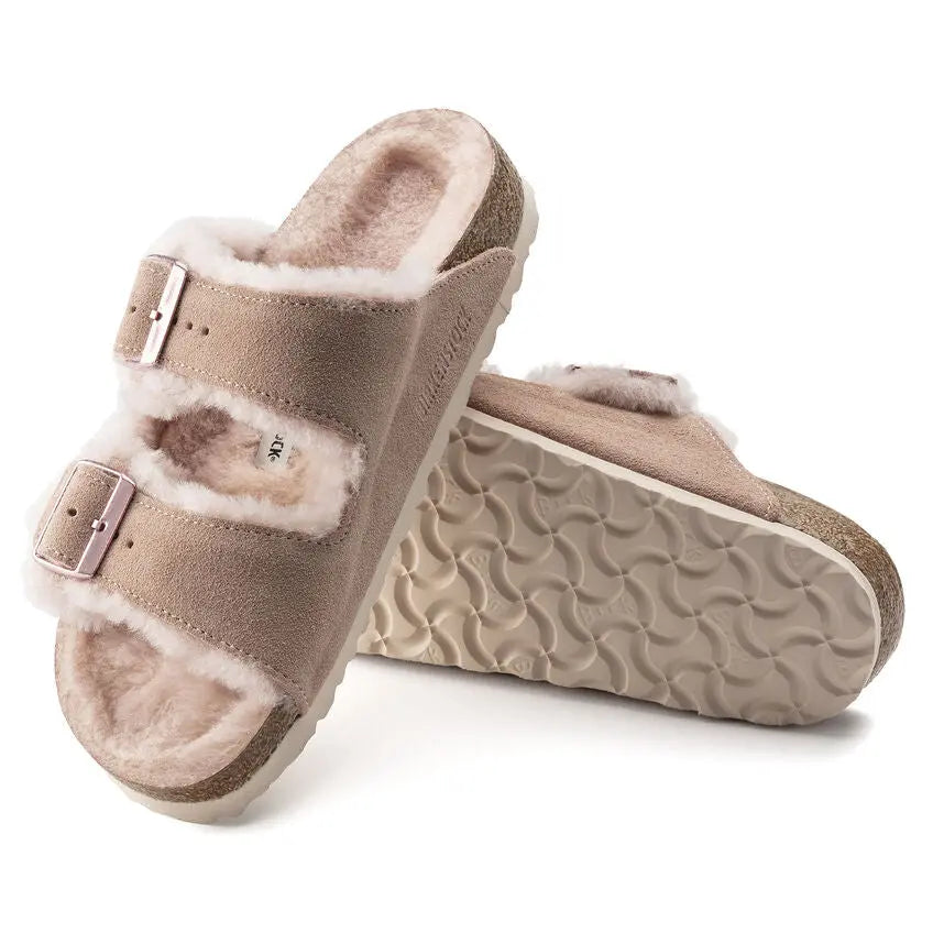 Women’s Birkenstock Arizona Shearling – Cozy Suede Sandal with Plush Lining