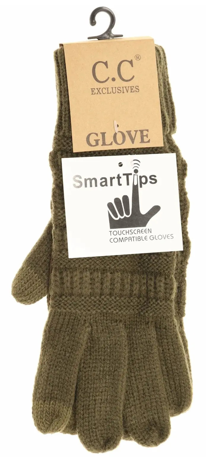 Women’s CC Knit Smart Tip Gloves – Cozy & Touchscreen-Friendly