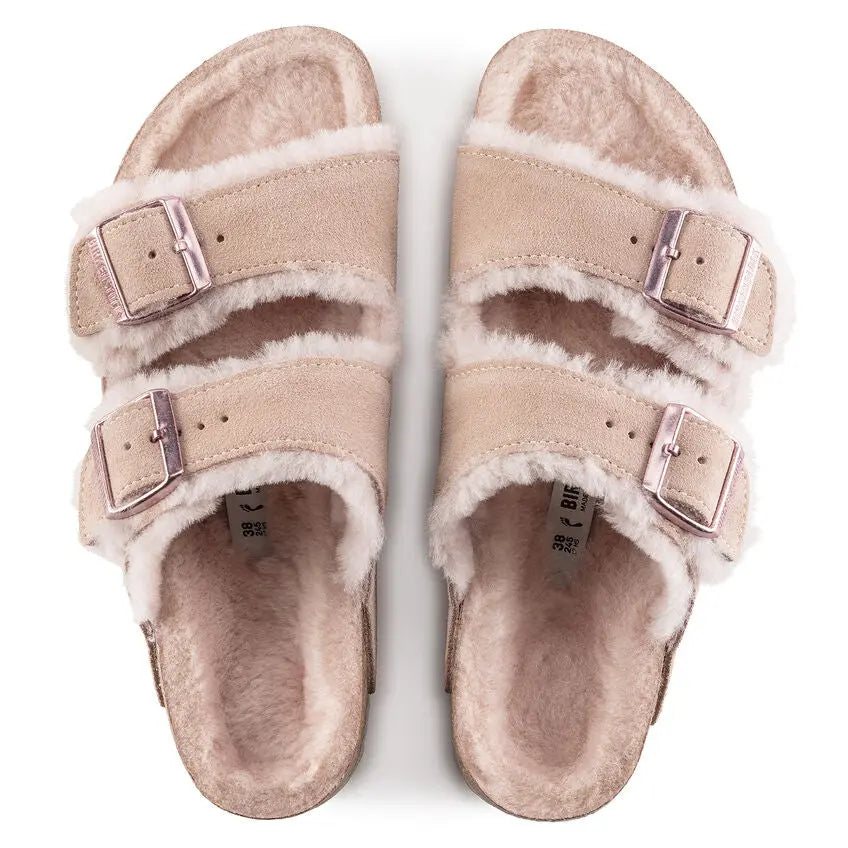 Women’s Birkenstock Arizona Shearling – Cozy Suede Sandal with Plush Lining