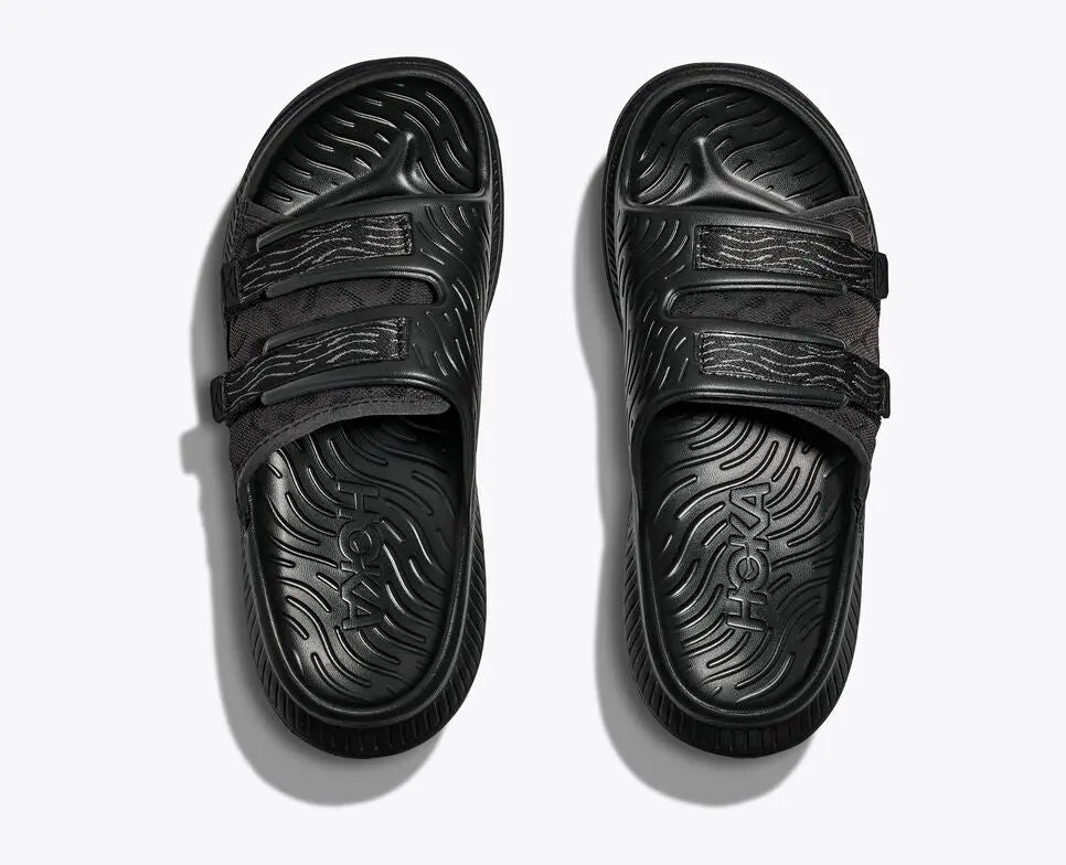 Unisex Hoka Ora Luxe – Premium Recovery Slide with Adjustable Ariaprene Strap & Cushioned Support