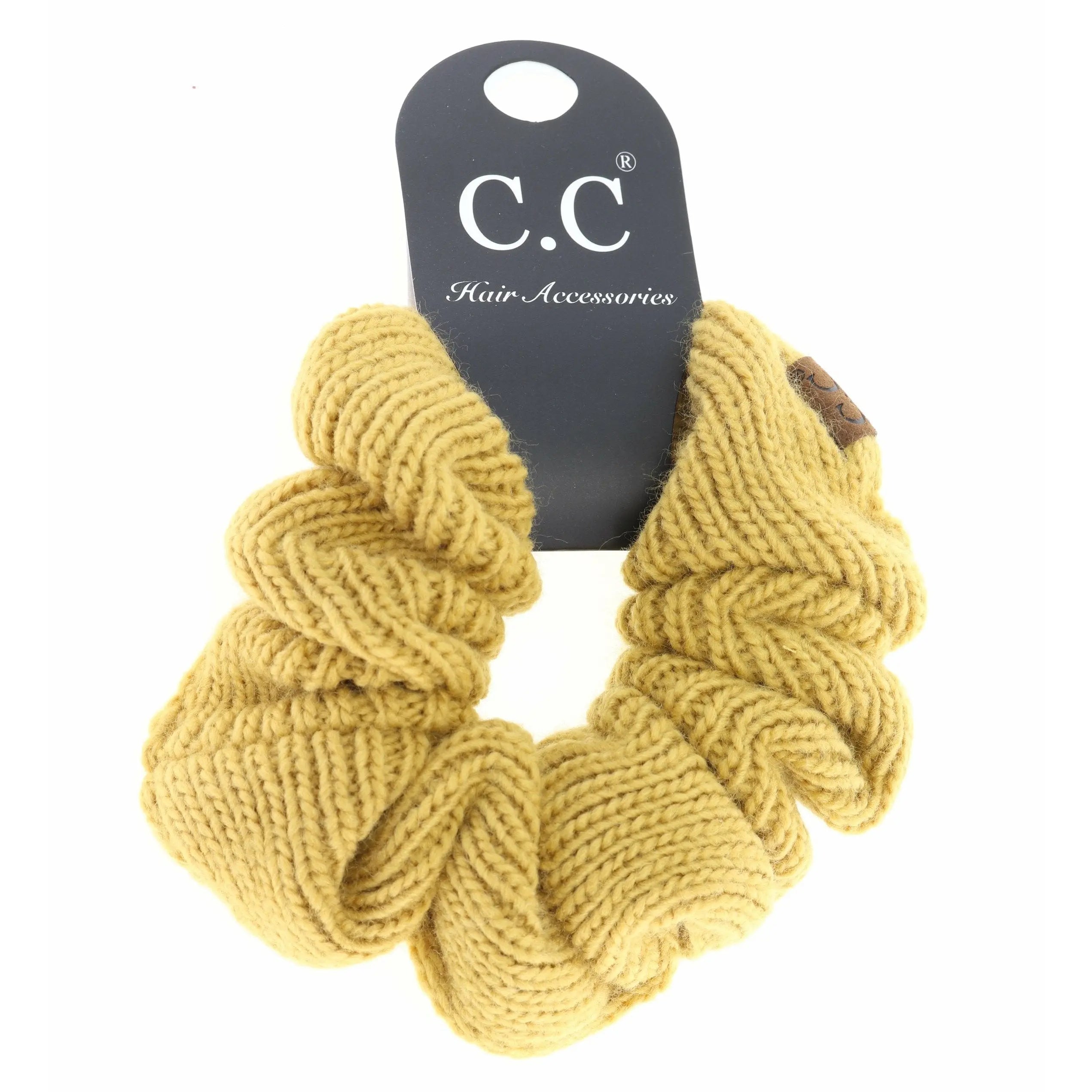 Women’s Solid Knit Ponytail CC Scrunchie – Soft & Stylish Hair Accessory