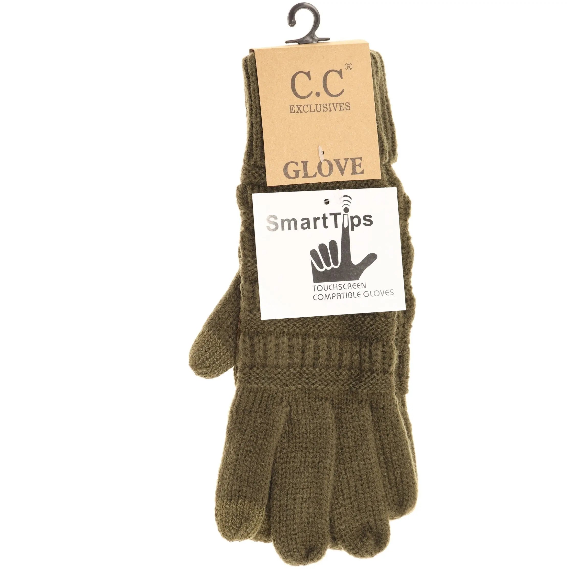 Women’s CC Knit Smart Tip Gloves – Cozy & Touchscreen-Friendly