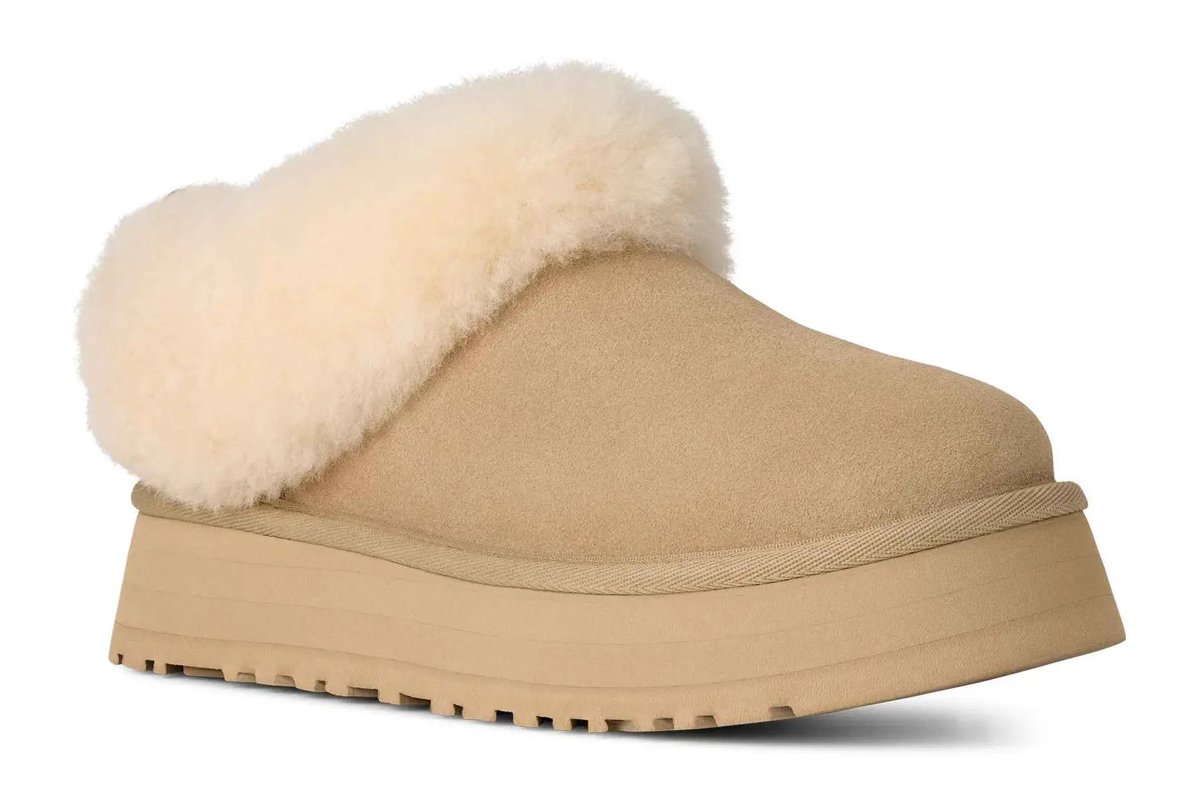 Women’s UGG Tazzelle – Cozy Sheepskin Indoor-Outdoor Platform Slipper    UGG