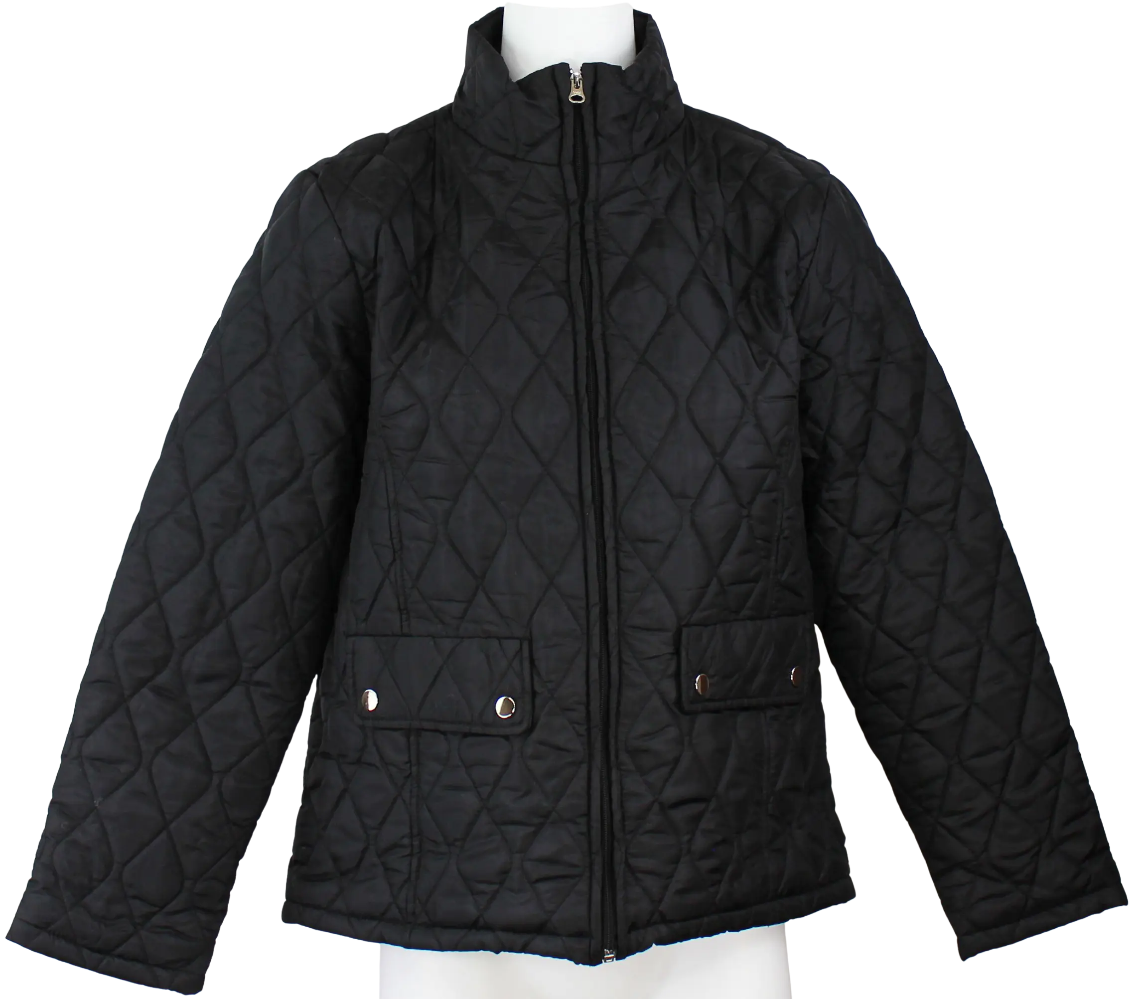Keren Hart Cindy Quilted Jacket – Classic Diamond Stitch Midweight Layer  BLACK-XL  KEREN HART