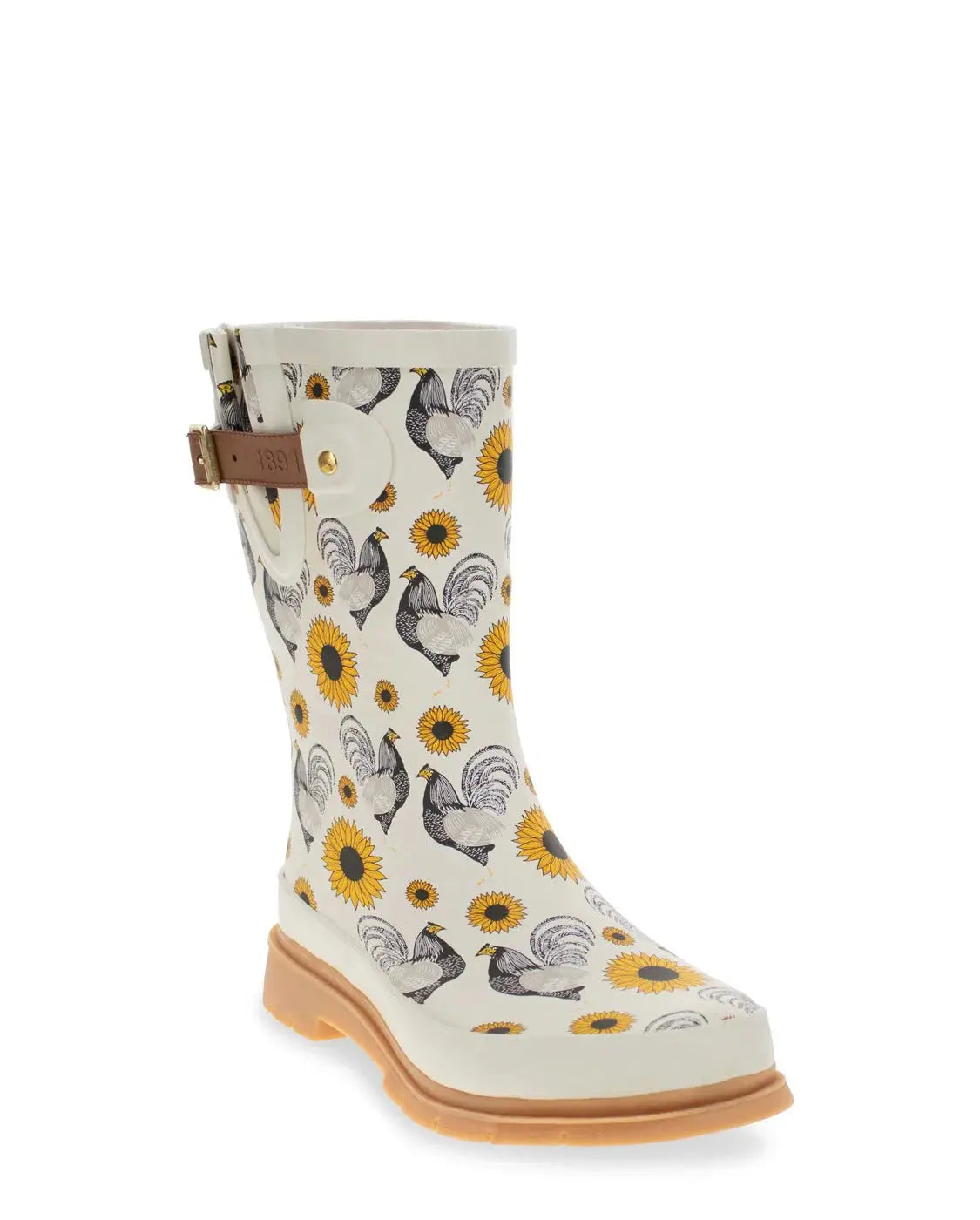 Women's Rooster Rise Mid Rain Boot  CREAM-9  WASHINGTON SHOE
