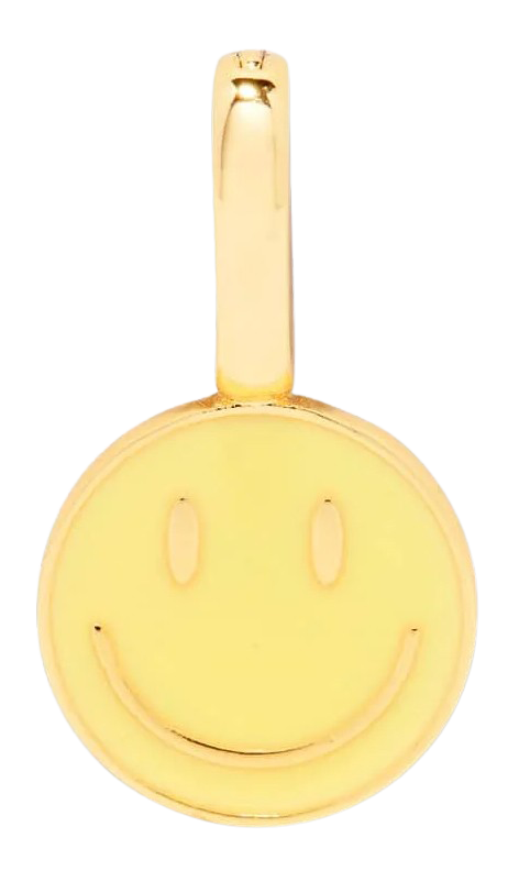 Pura Vida Harper Happy Face Charm – Retro Enamel Jewelry  GOLD  PURA VIDA BRACELETS