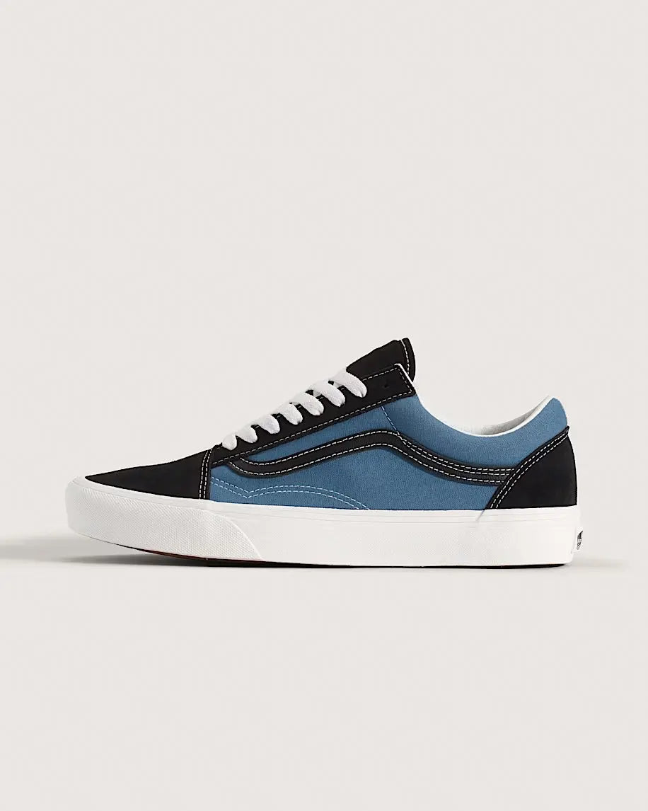 Men’s Vans Old Skool – Canvas & Leather Low-Top Sneakers  BASIC NAVY/BLACK / 12  VANS