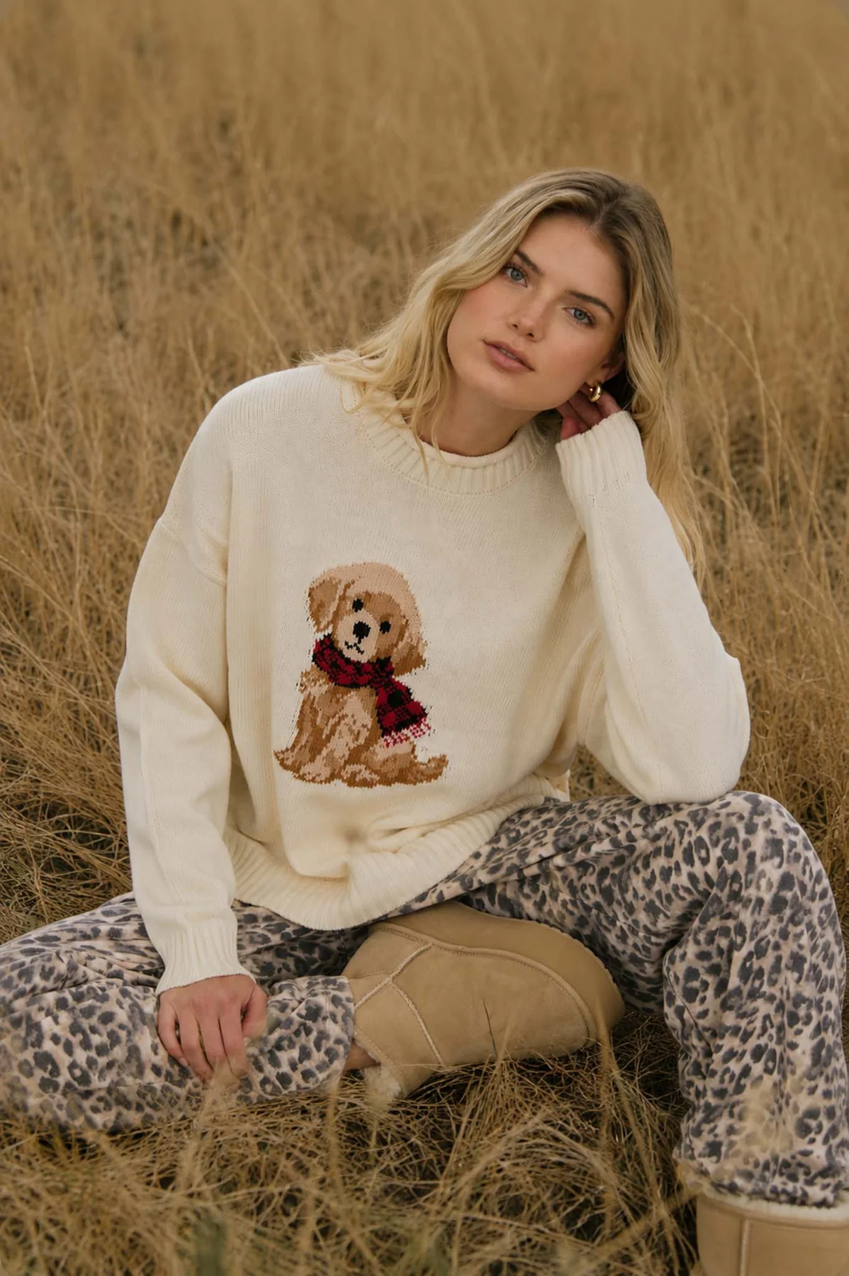 Blu Pepper Cozy Companion Sweater – Cozy Comfort with Playful Charm