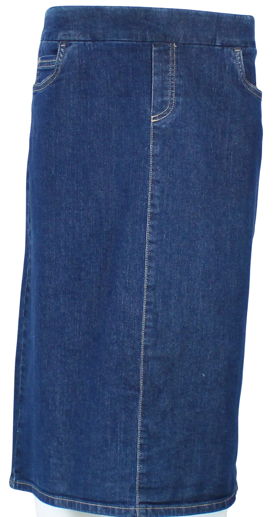 L. Hamrick Darleen Denim Skirt – Classic Stretch Jean Skirt  DENIM-16  L HAMRICK
