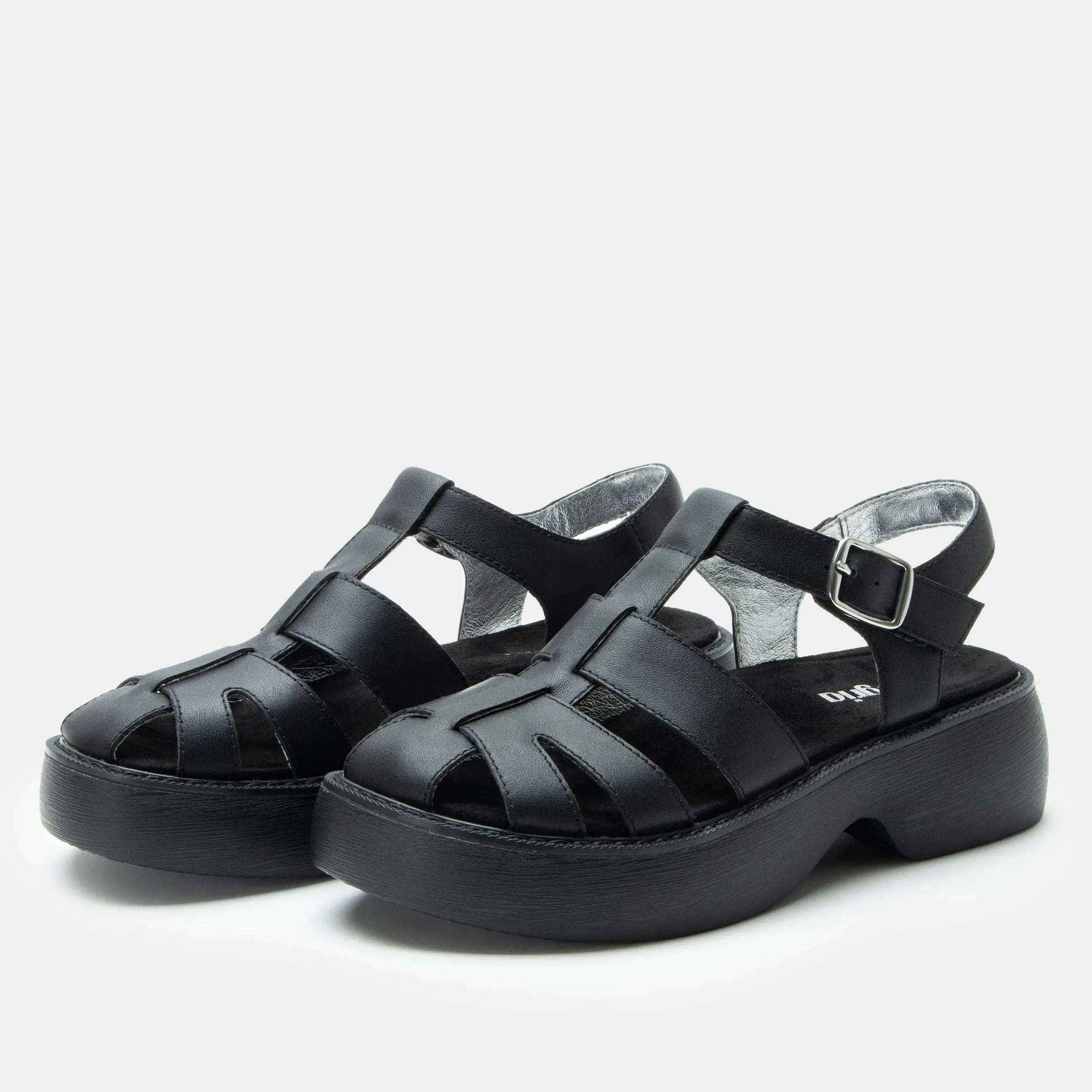 Alegria Ingrid Platform Fisherman Sandals – Retro-Inspired Comfort with a Modern Twist  BLACK-M-40  ALEGRIA-PG LITE CORP.