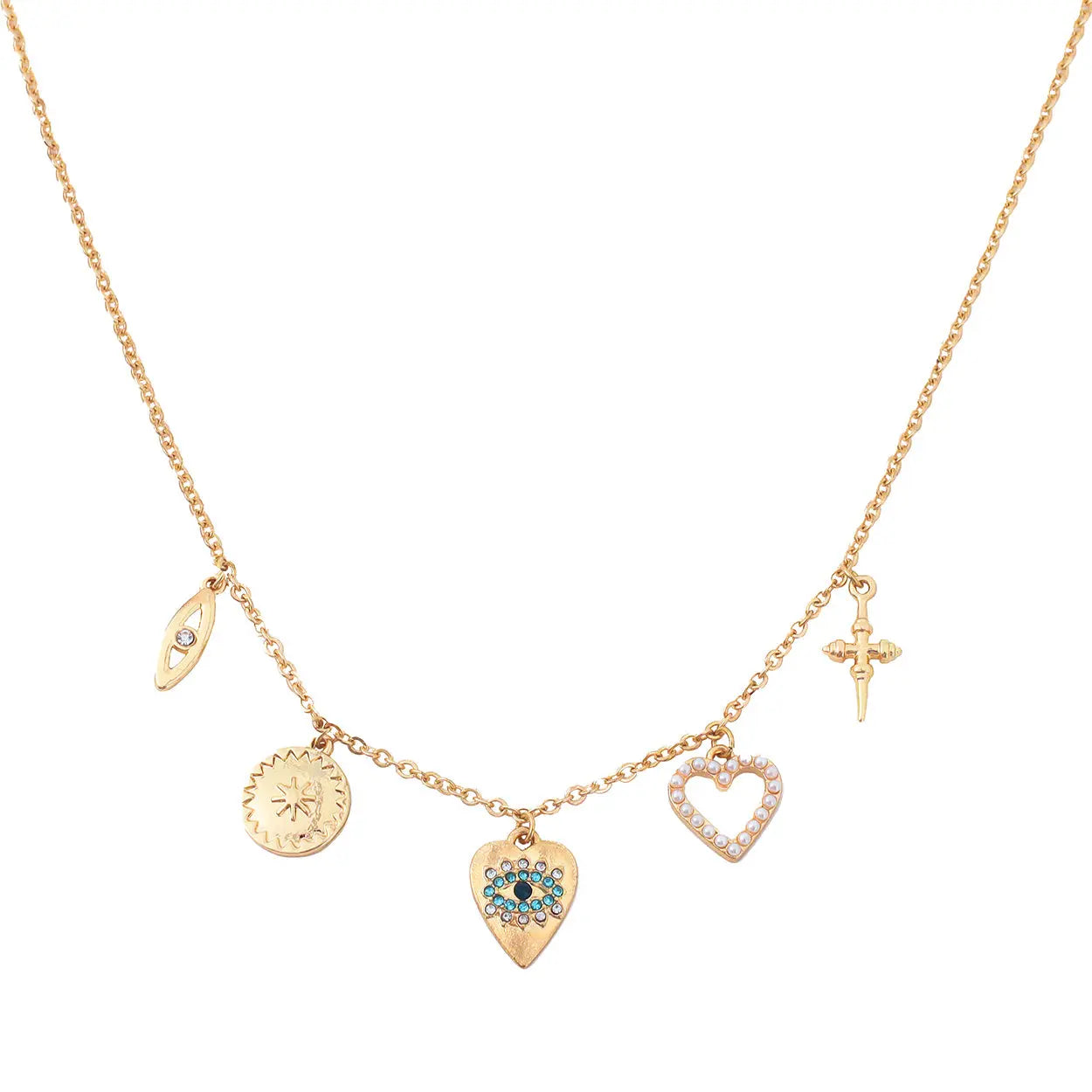 Joia Accessories Penelope Layered Necklace – Everyday Elegance with Charms    JOIA TRADING CO.