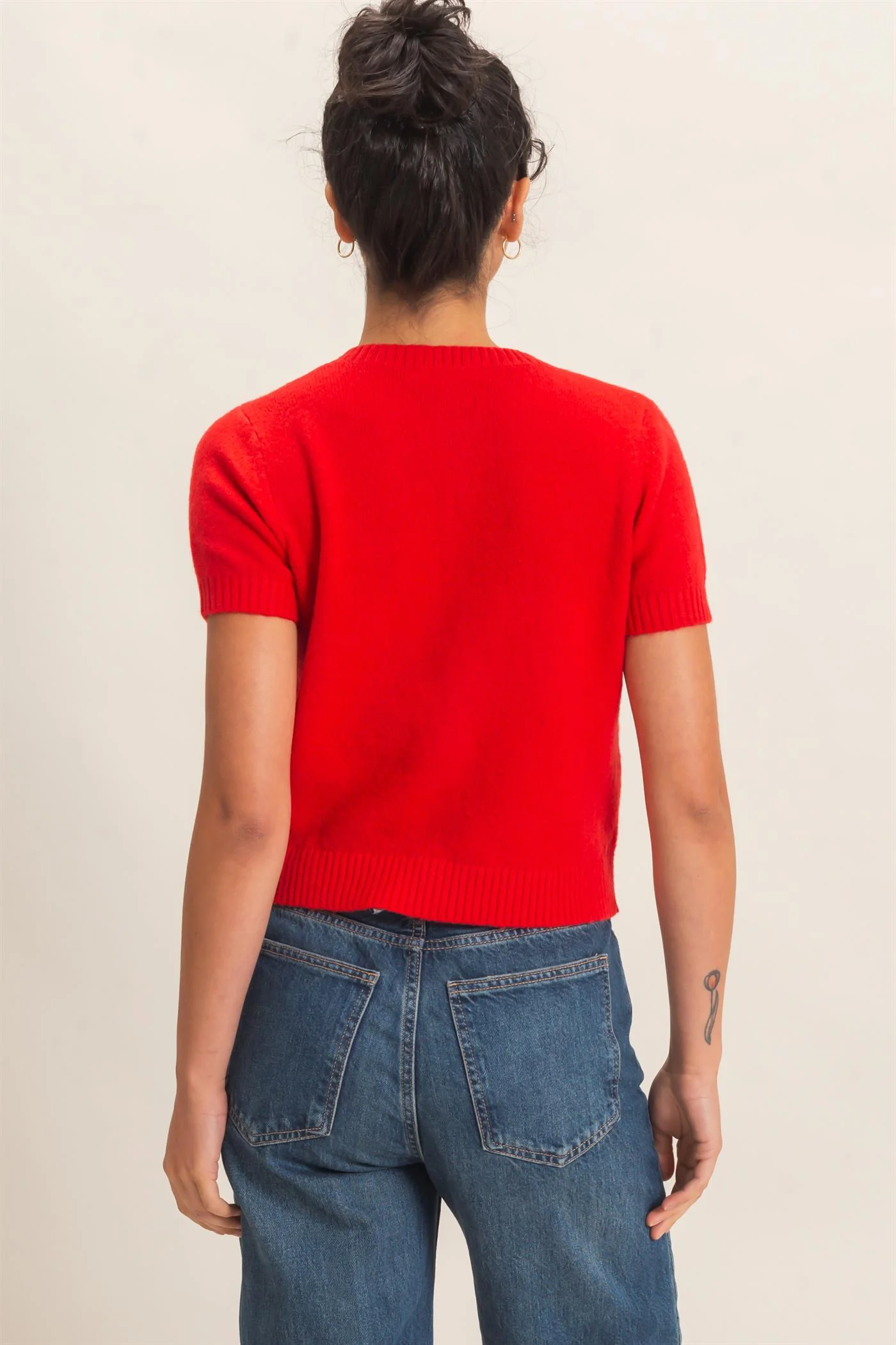 Hyfive Sweetly Buttoned Knit Top – Classic Charm with a Flattering Fit