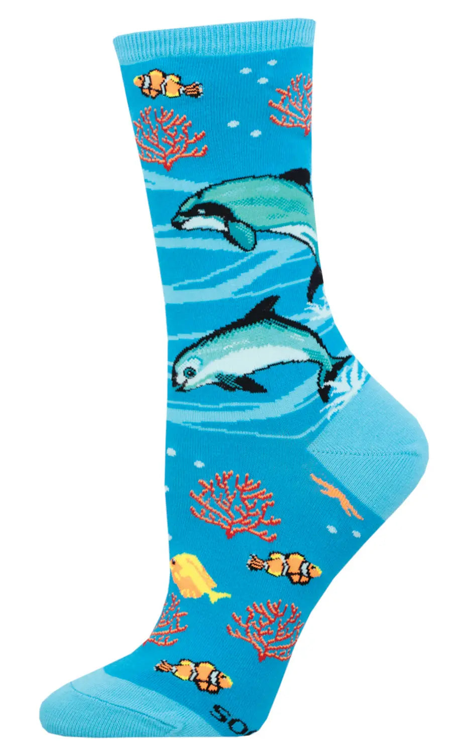 Women’s Socksmith Vaquita Dolphin Socks – Marine Animal Novelty Style    SOCK SMITH