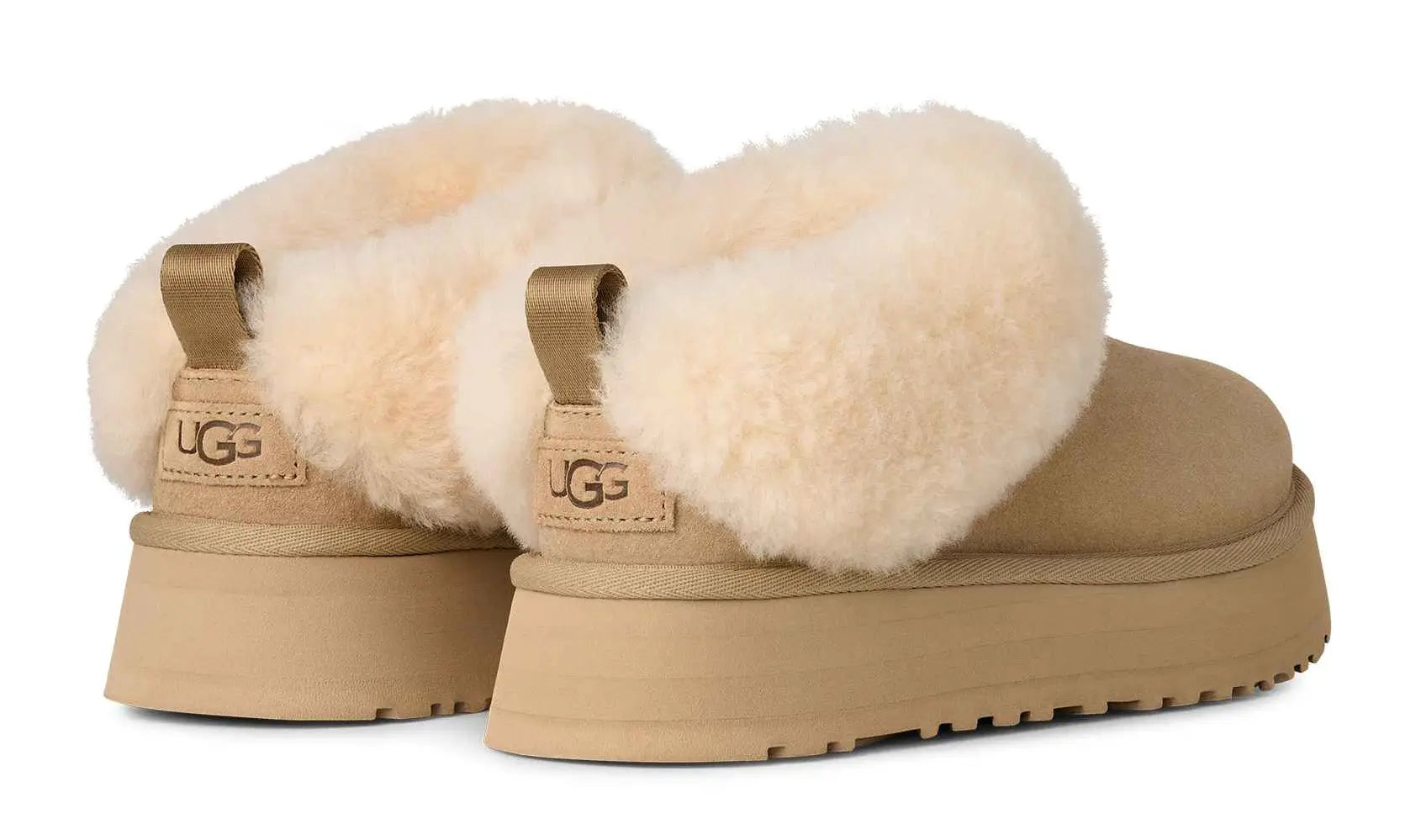 Women’s UGG Tazzelle – Cozy Sheepskin Indoor-Outdoor Platform Slipper    UGG
