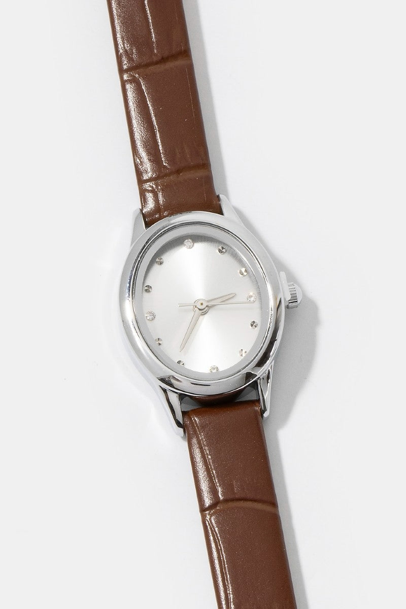 Fame Everly Classic Watch – Embossed Strap Watch    FAME ACCESSORIES