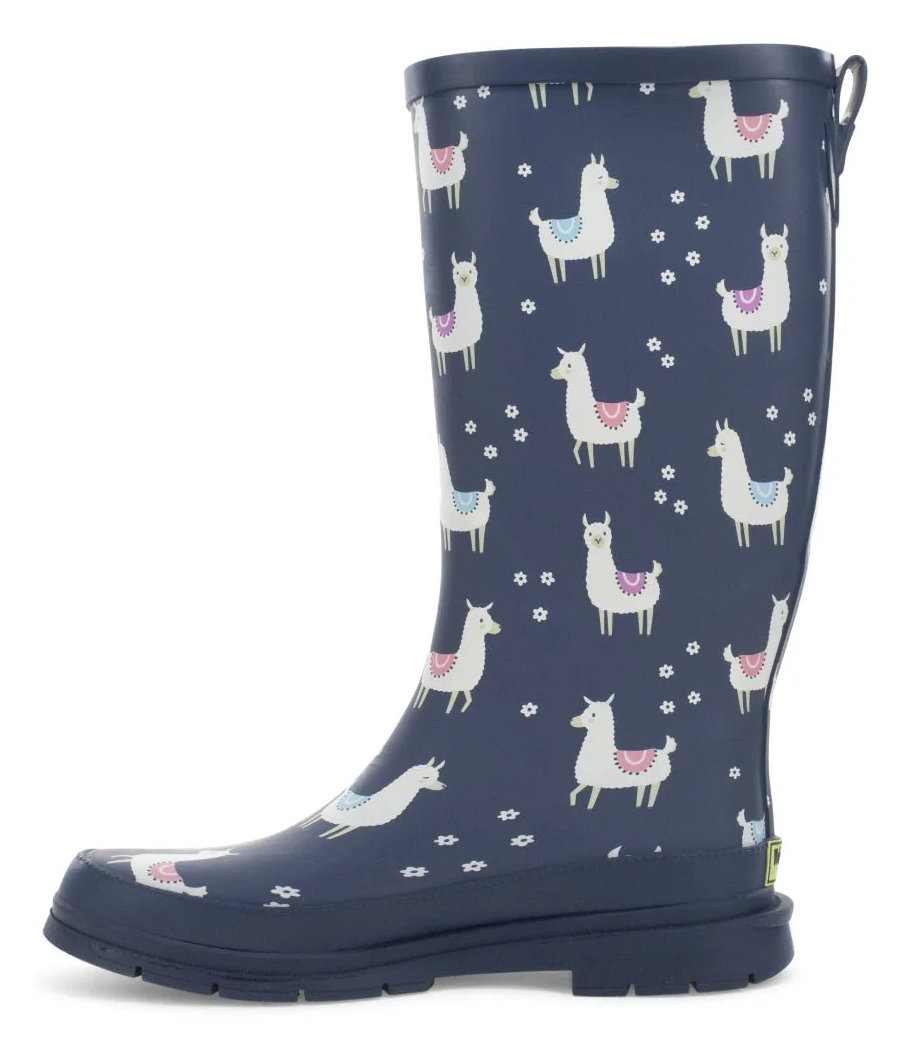 Women’s Western Chief Llama-Rama Tall Rain Boots – Playful Style with Waterproof Protection