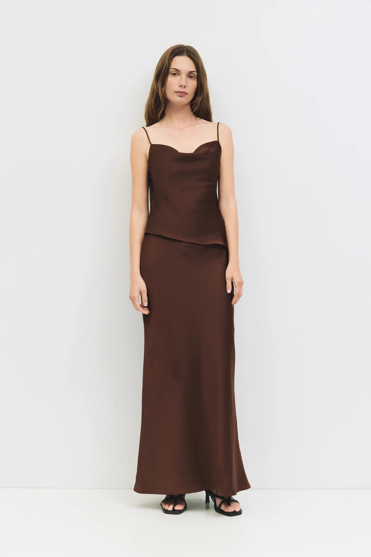 Mod Ref Endless Evening Maxi Skirt – Satin Elegant Skirt