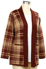 L. Hamrick Highland Heritage Cardigan – Timeless Plaid with Cozy Sophistication