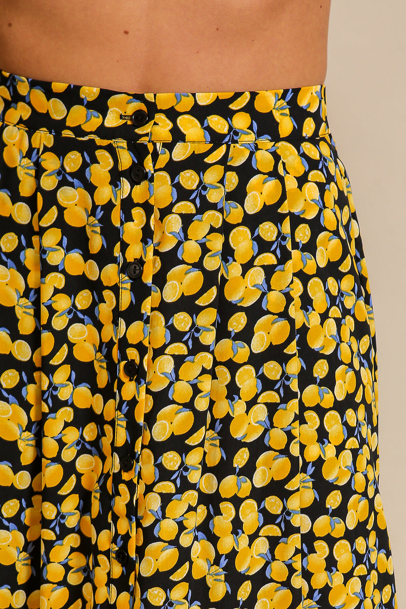 Timing Love of Lemons Skirt – High Wasted A-Line Style    TIMING INC