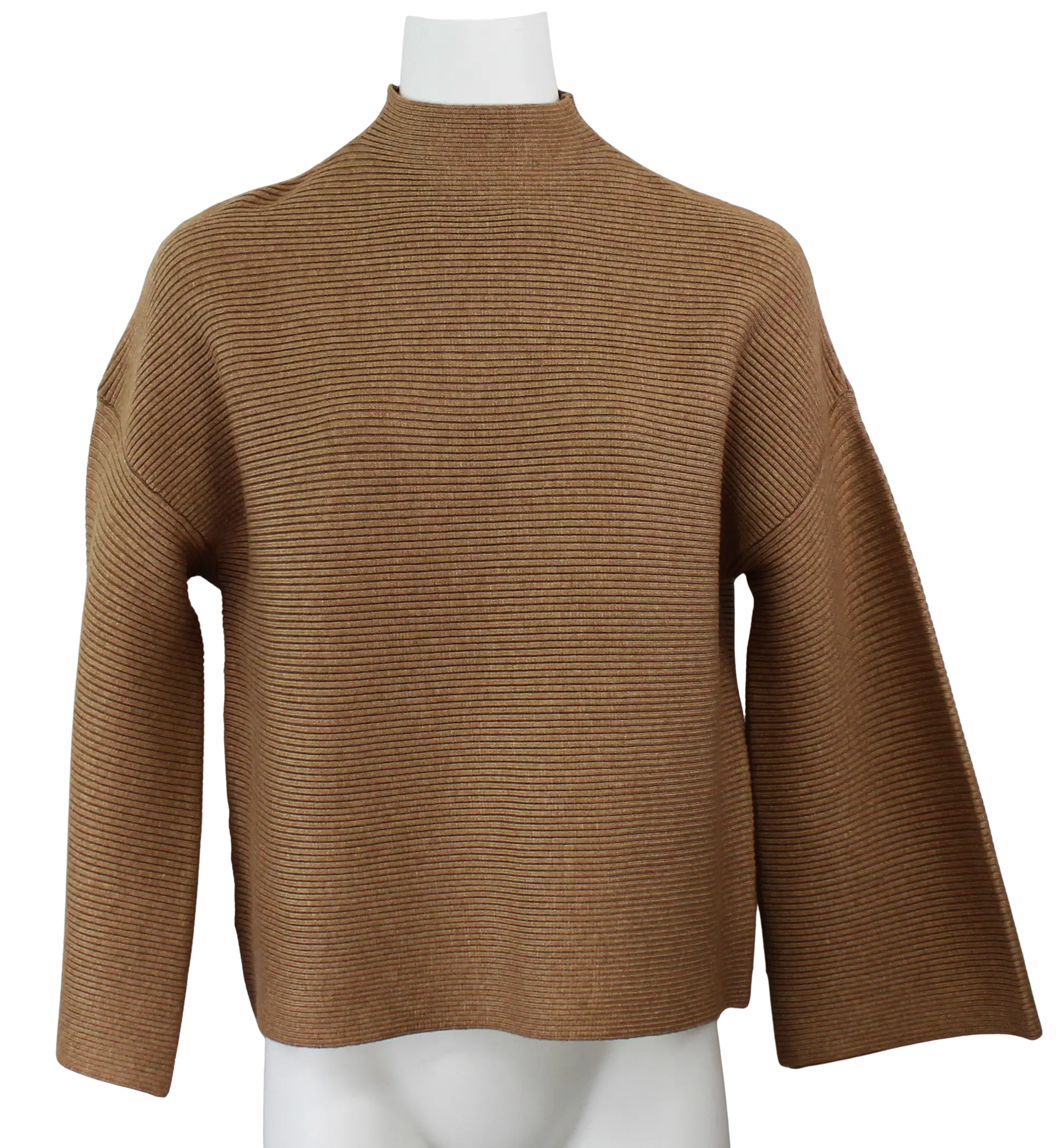Keren Hart Autumn Chill Sweater – Soft Ribbed Mock Neck Pullover  OATMEAL-XL  KEREN HART