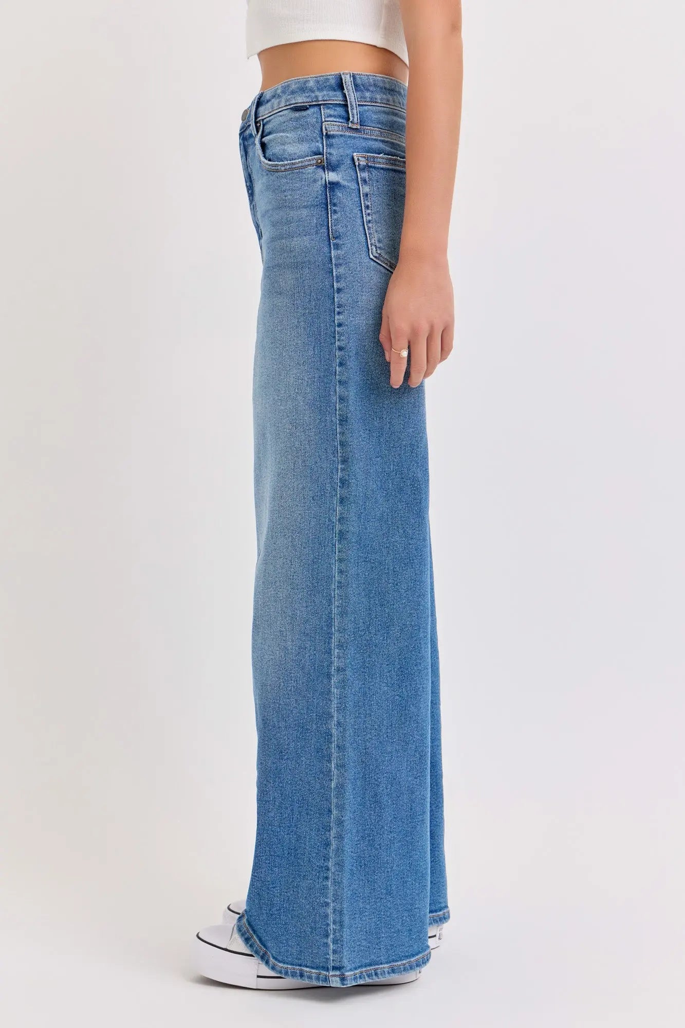 Cello Jeans Georgia High Rise Wide Leg Jeans – Medium Wash Denim    WAT? JEANS & CELLO JEANS